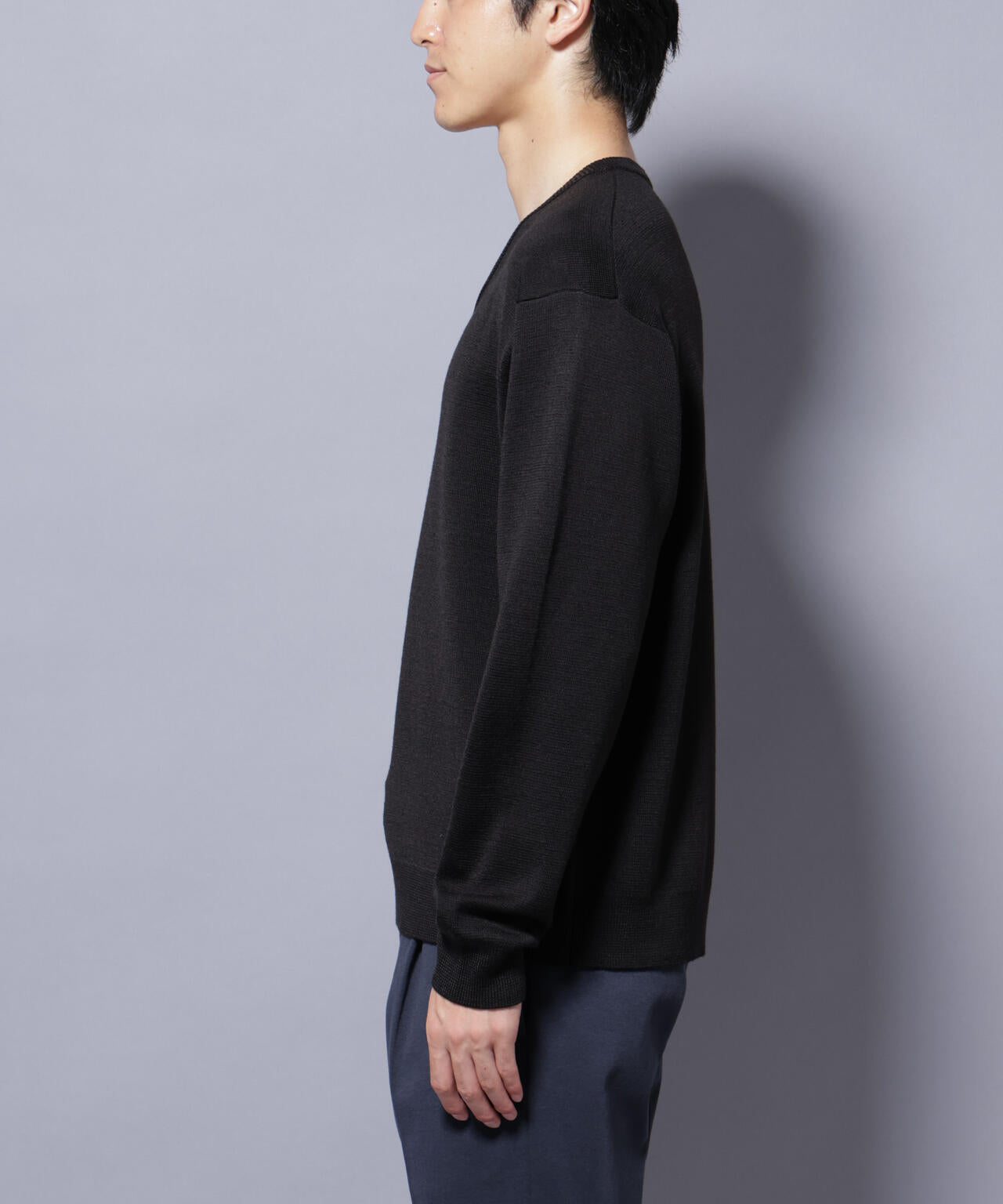 タスマニアウールミックス ミラノリブリラックスVネックニット 6725222224