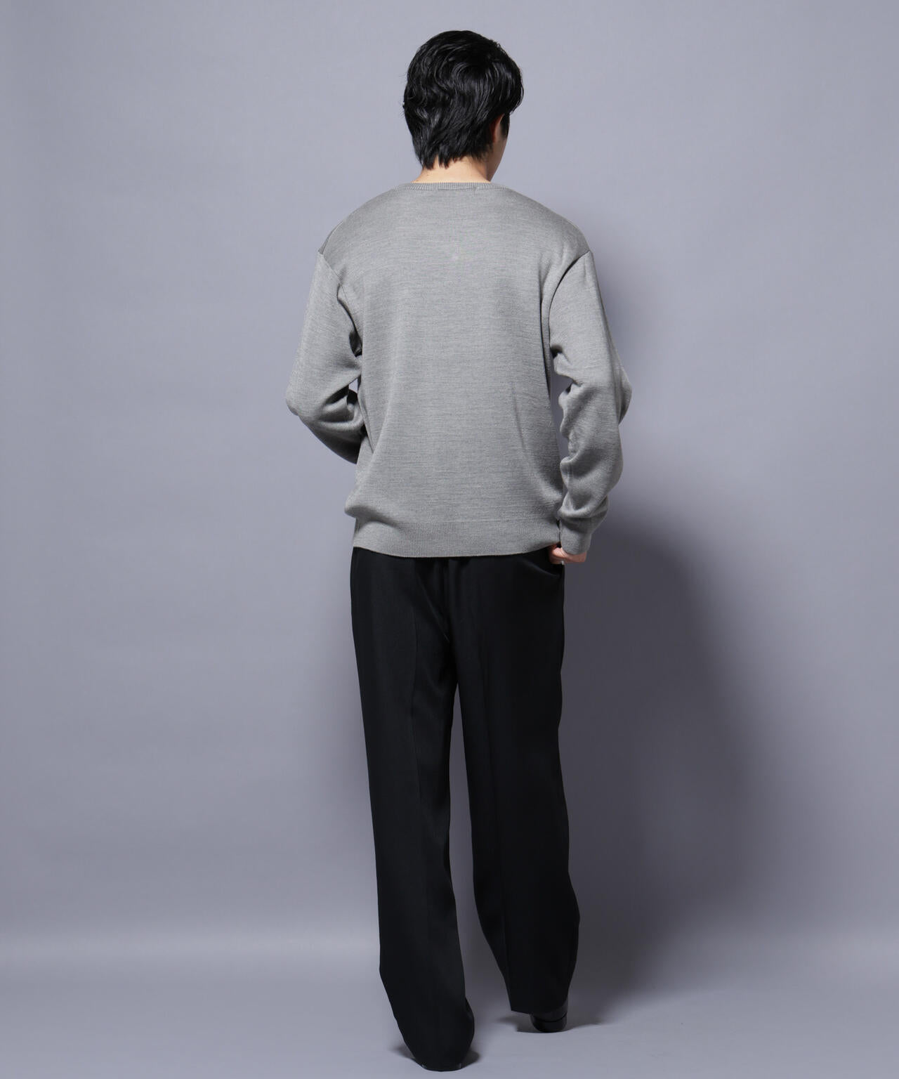 タスマニアウールミックス ミラノリブリラックスVネックニット 6725222224