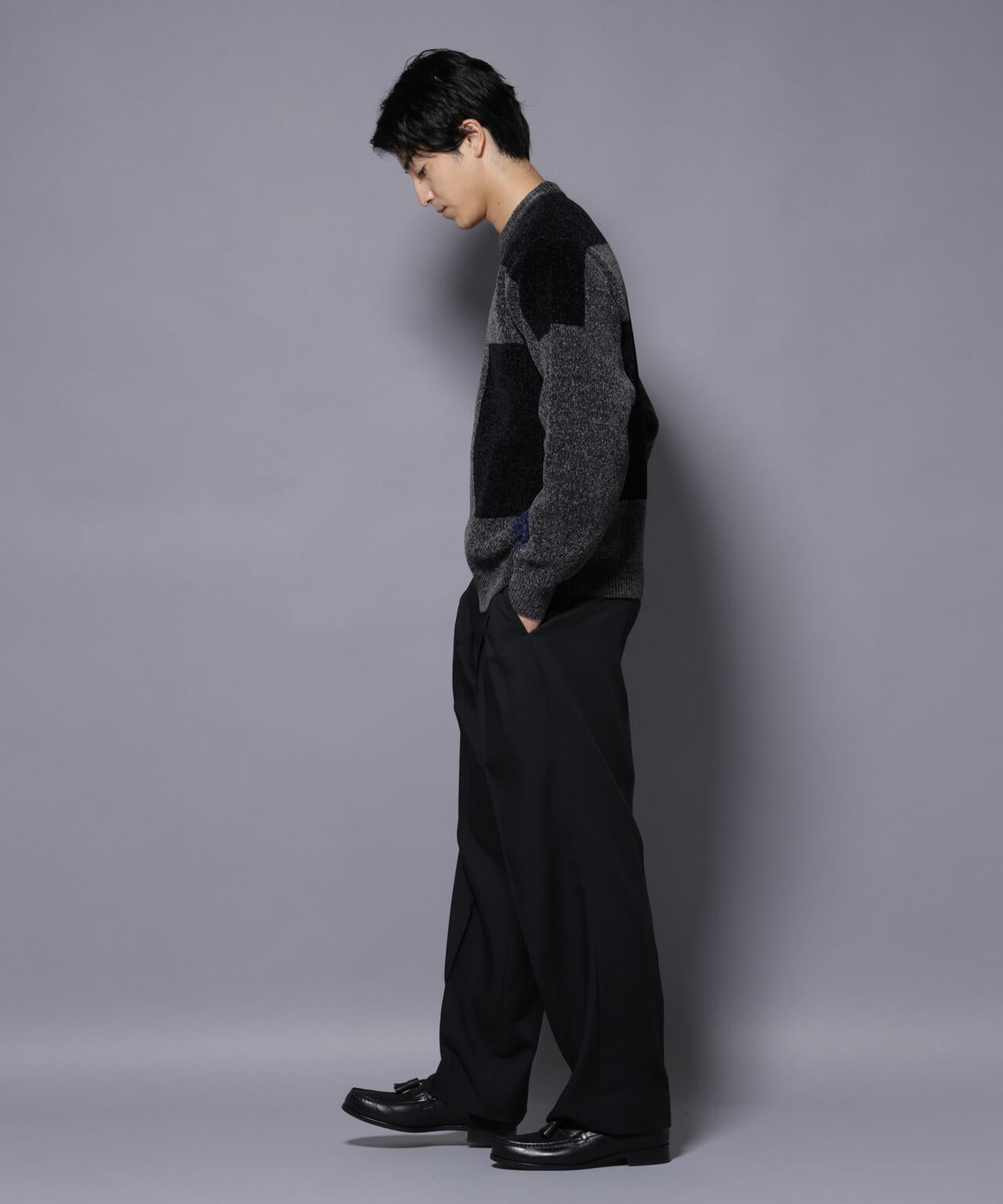 モールヤーンブロッキングニット 6725222226