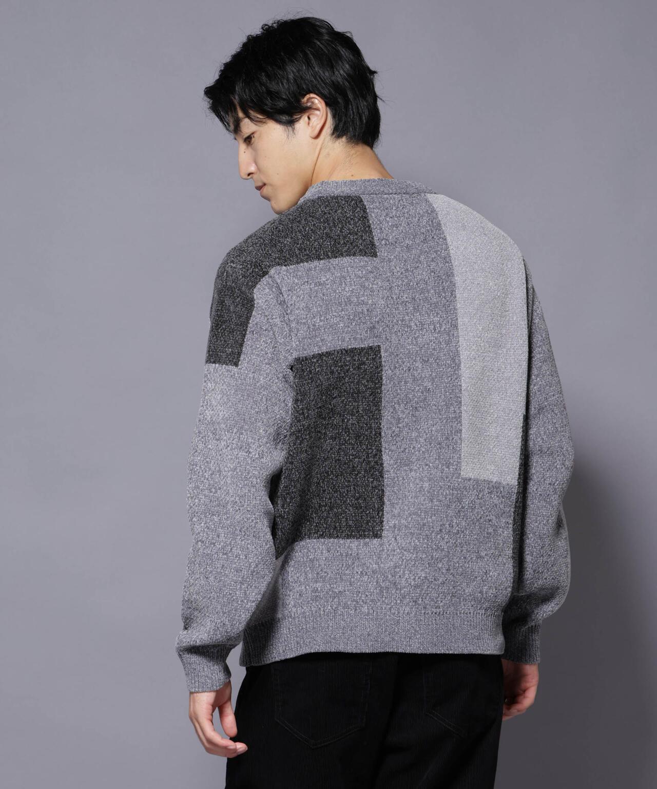 モールヤーンブロッキングニット 6725222226