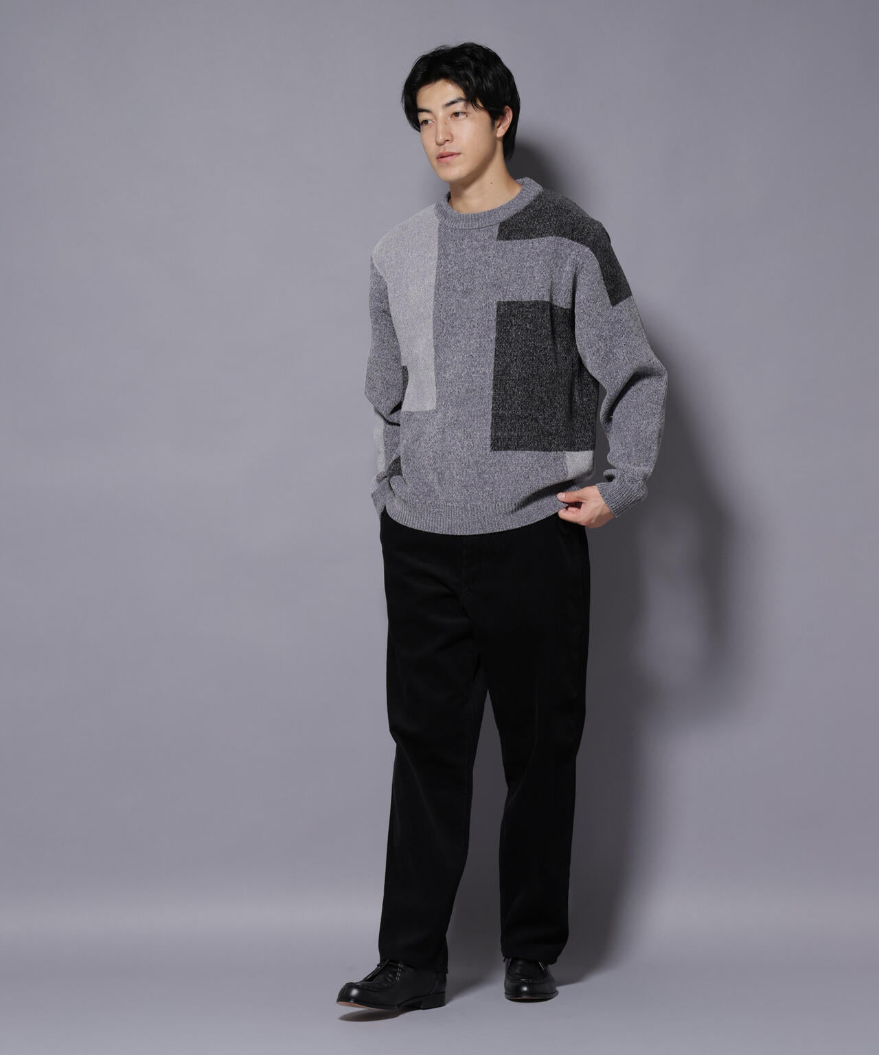 モールヤーンブロッキングニット 6725222226