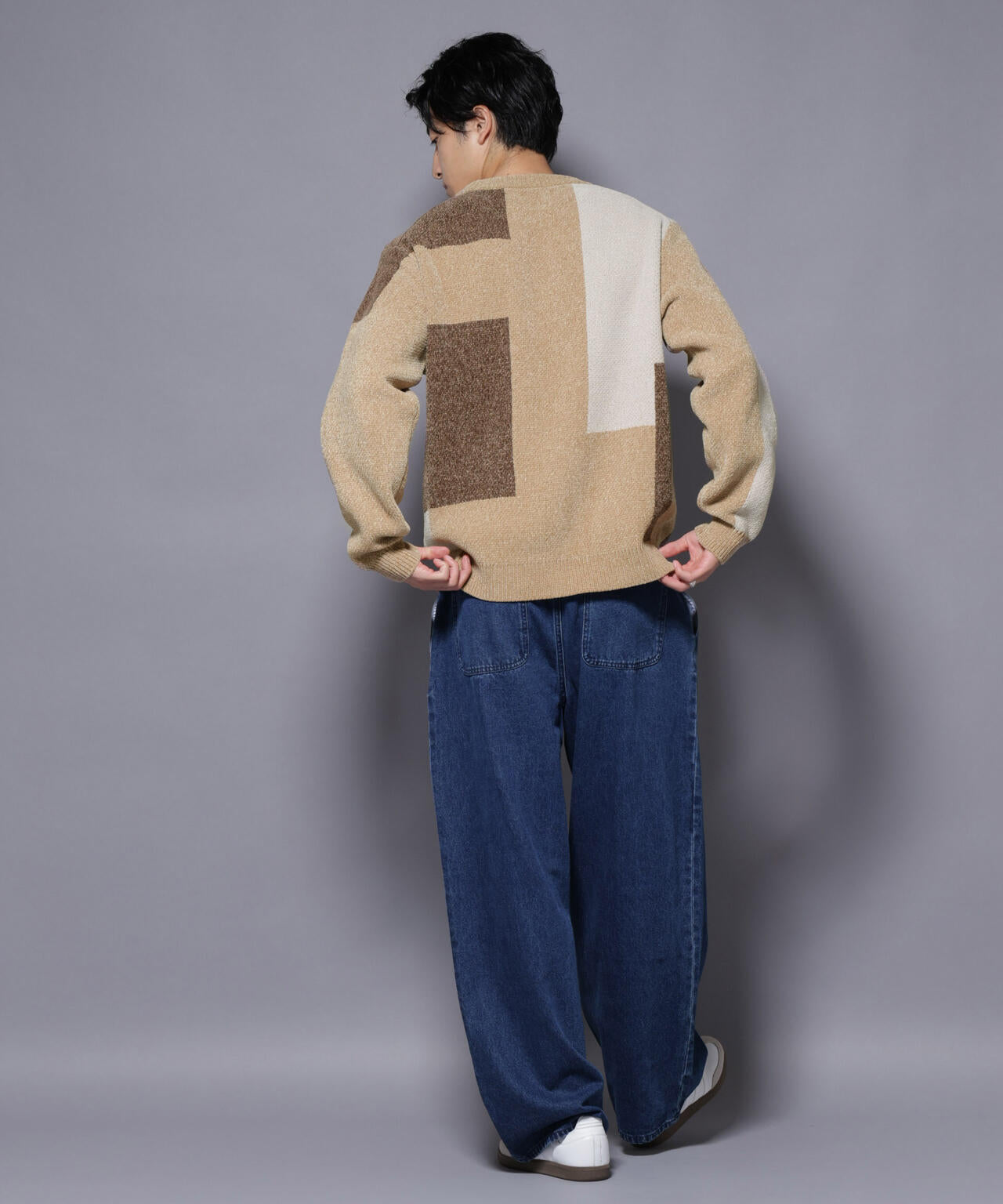 モールヤーンブロッキングニット 6725222226