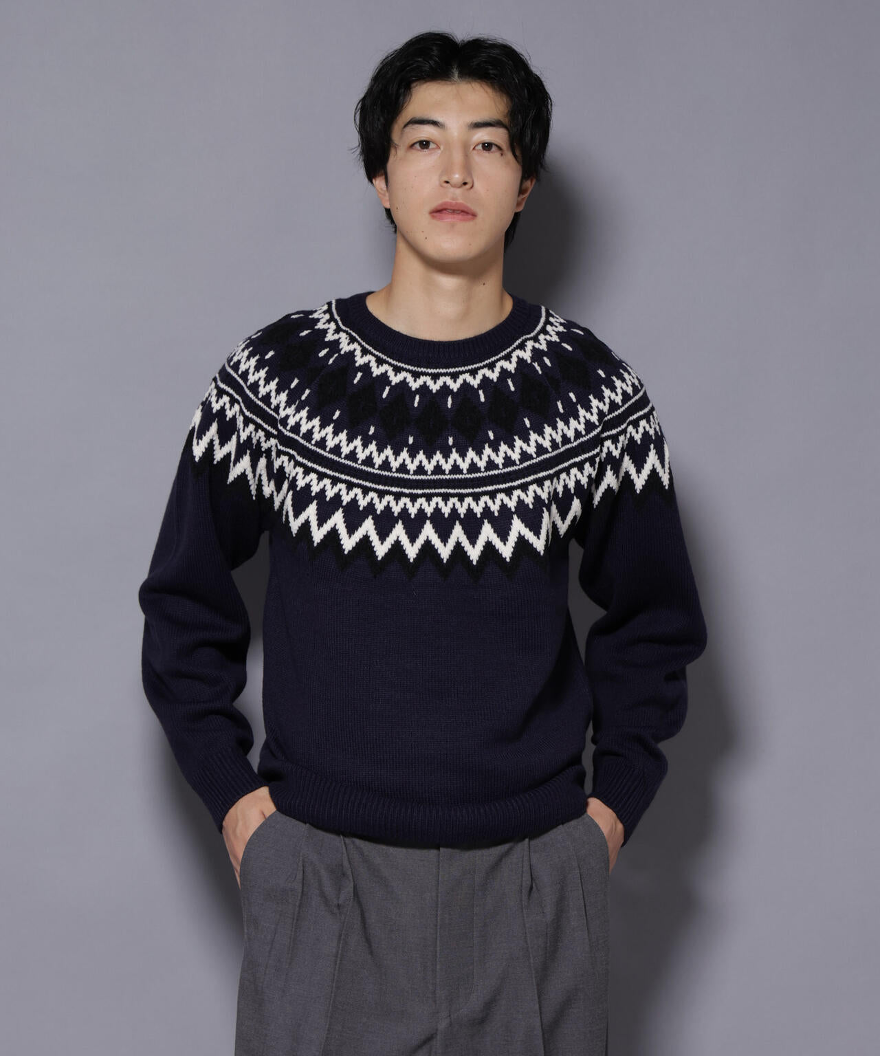 モールヤーンノルディックニット