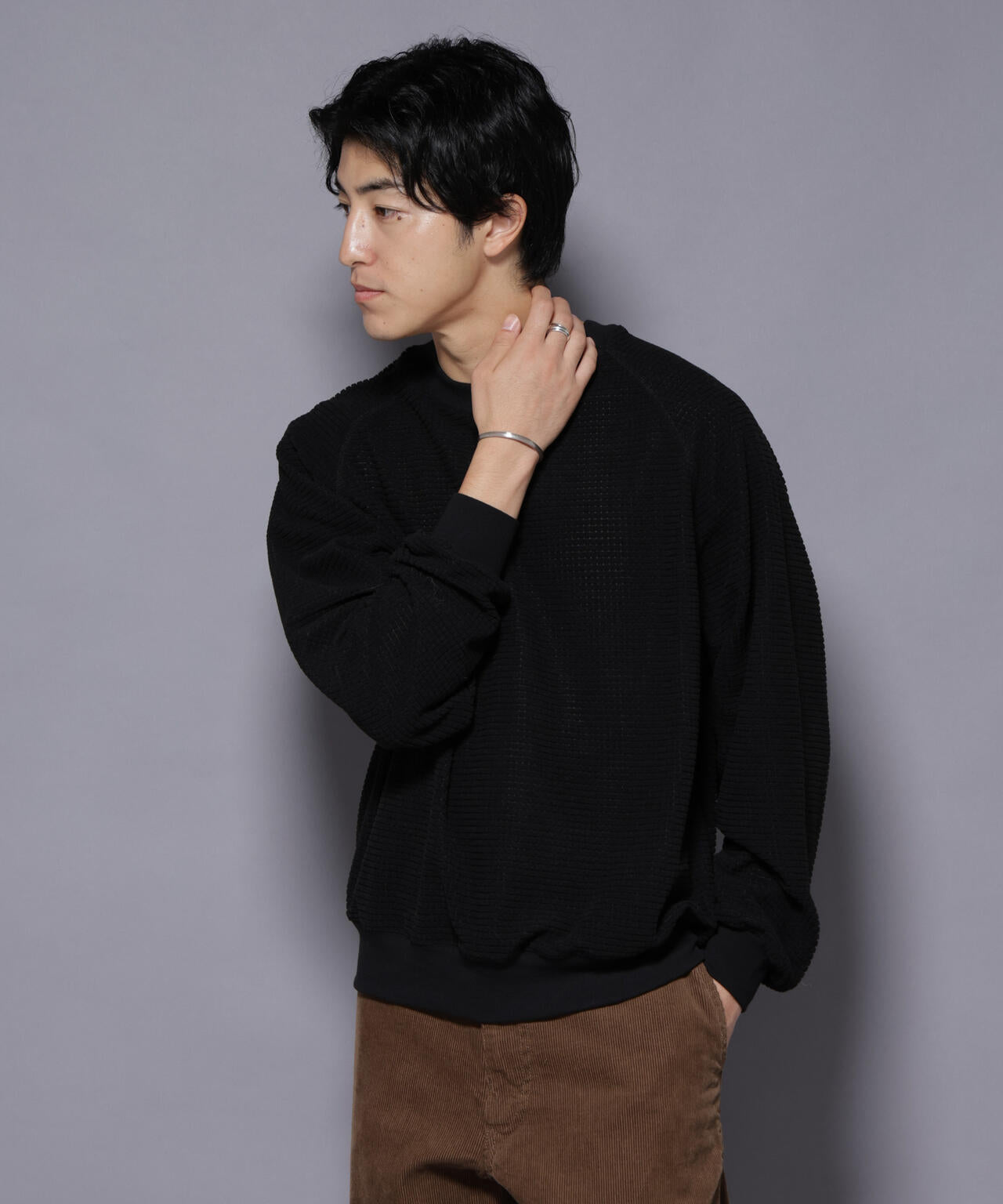 NORMANBROS別注 ワッフルフリース 長袖 6725223002