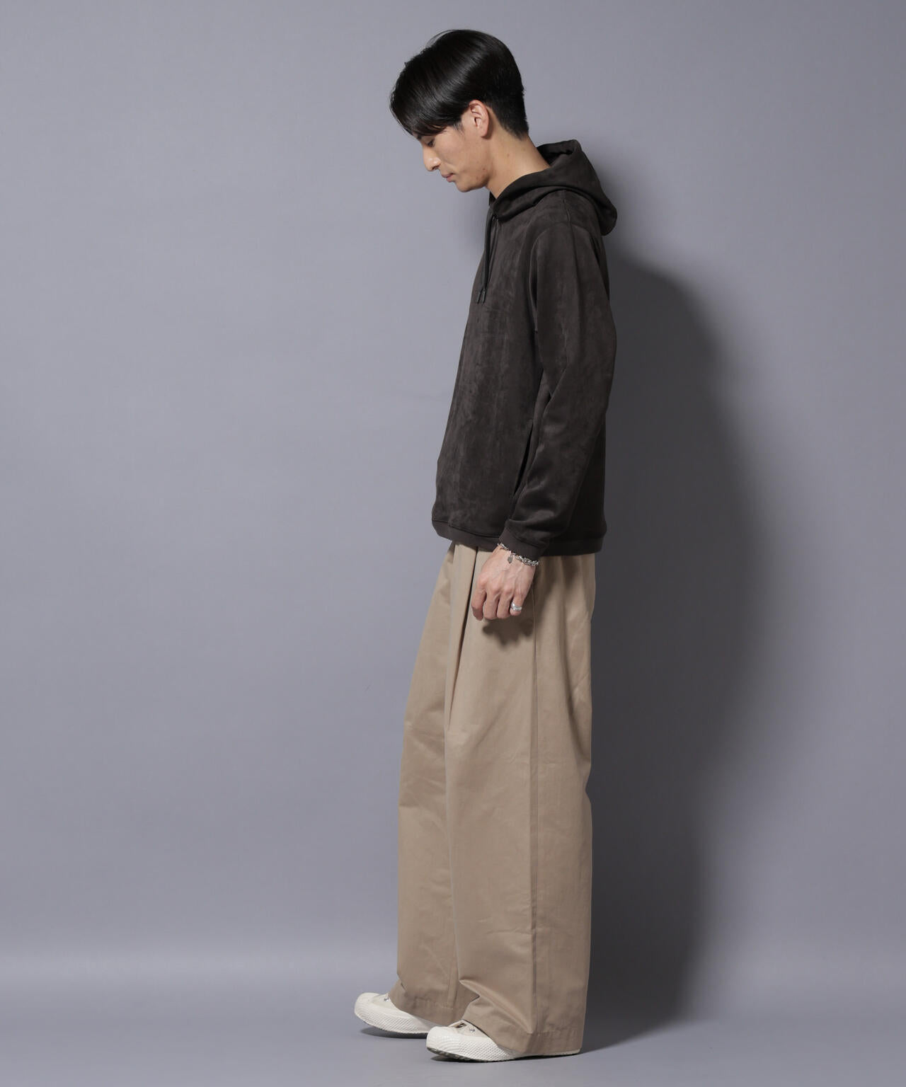 フェイクスエードフーディー 長袖 6725223203