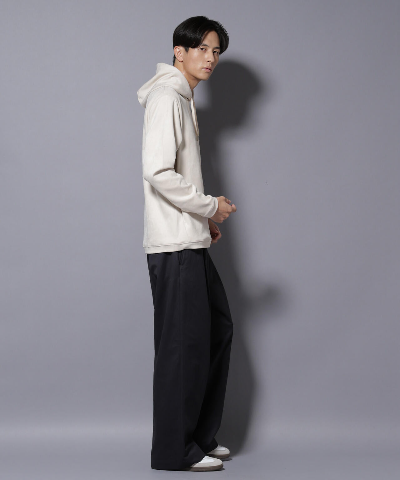 フェイクスエードフーディー 長袖 6725223203