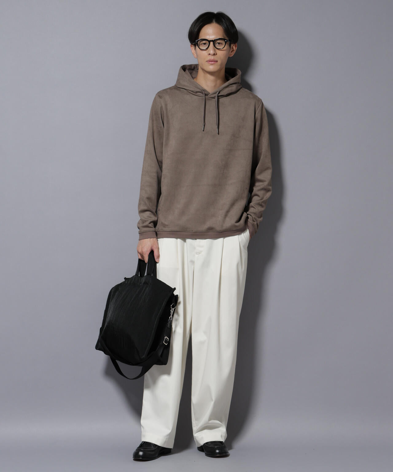 フェイクスエードフーディー 長袖 6725223203