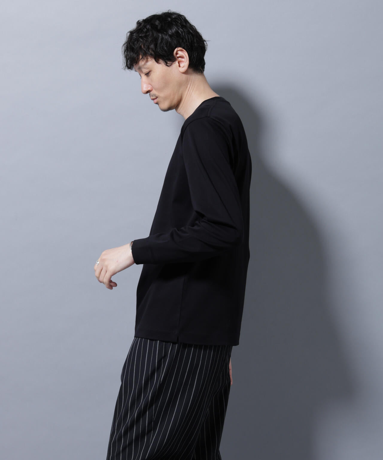 アンチスメルクルーネックTシャツ 長袖 6725223208