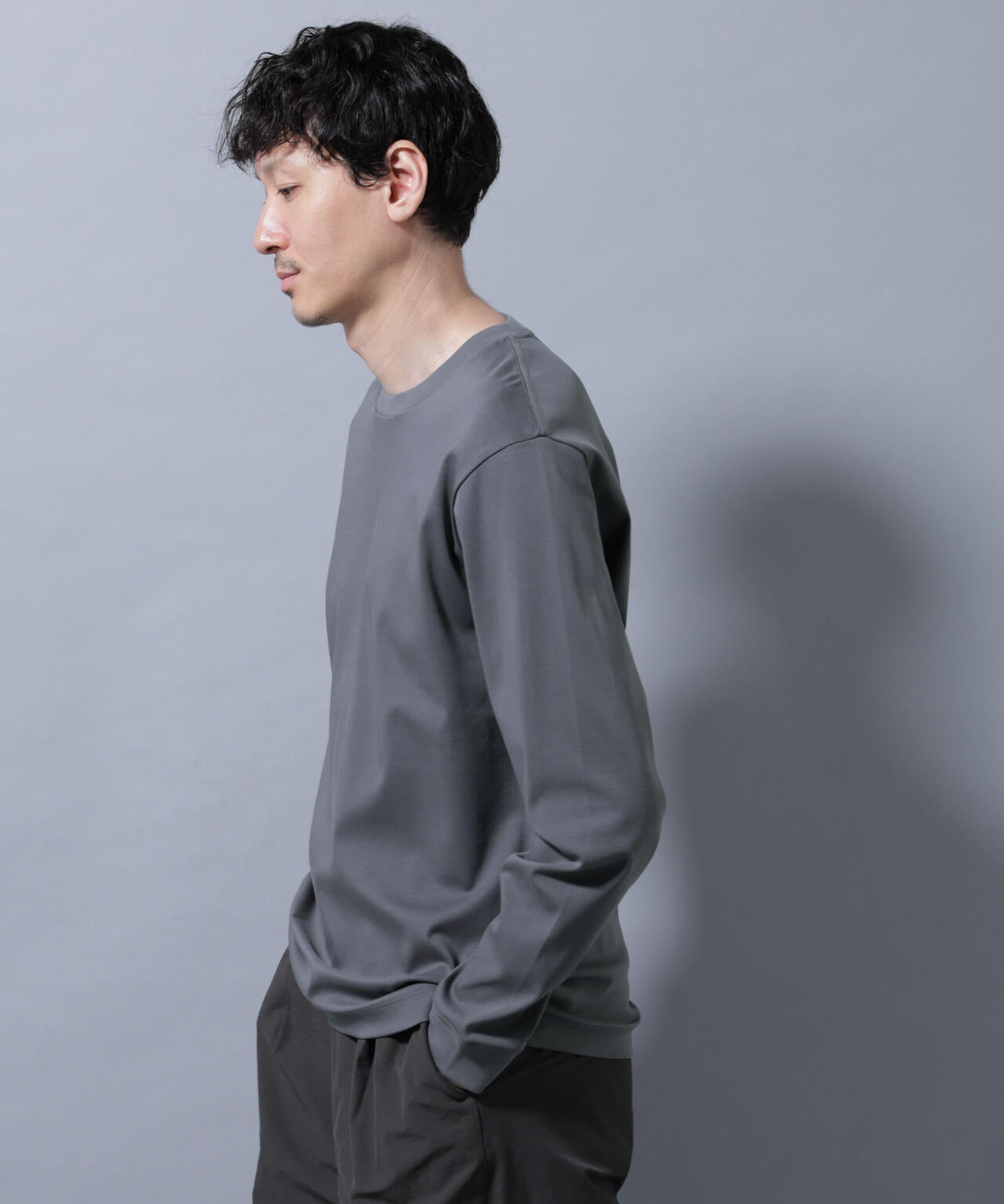 アンチスメルクルーネックTシャツ 長袖 6725223208