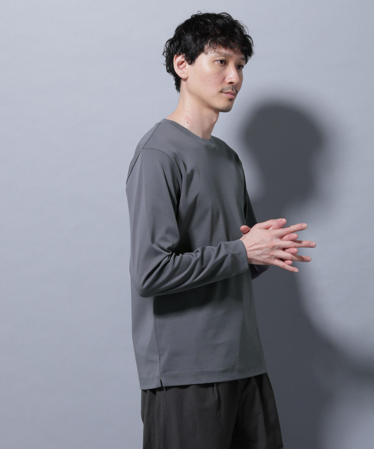 アンチスメルクルーネックTシャツ 長袖 6725223208