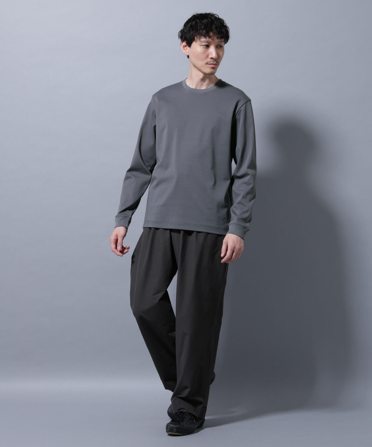 アンチスメルクルーネックTシャツ 長袖 6725223208