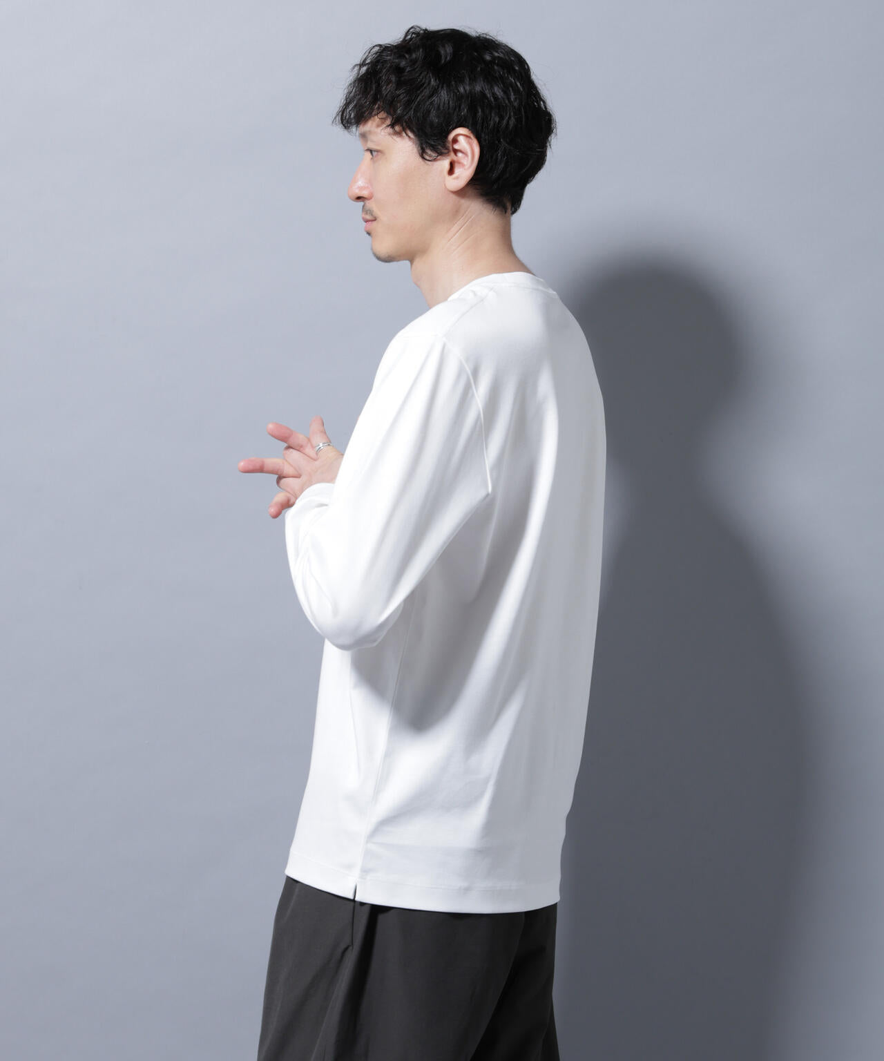 アンチスメルクルーネックTシャツ 長袖 6725223208