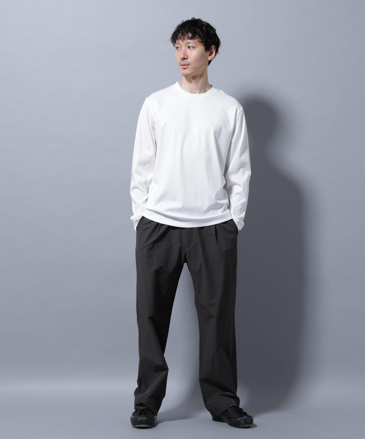 アンチスメルクルーネックTシャツ 長袖 6725223208