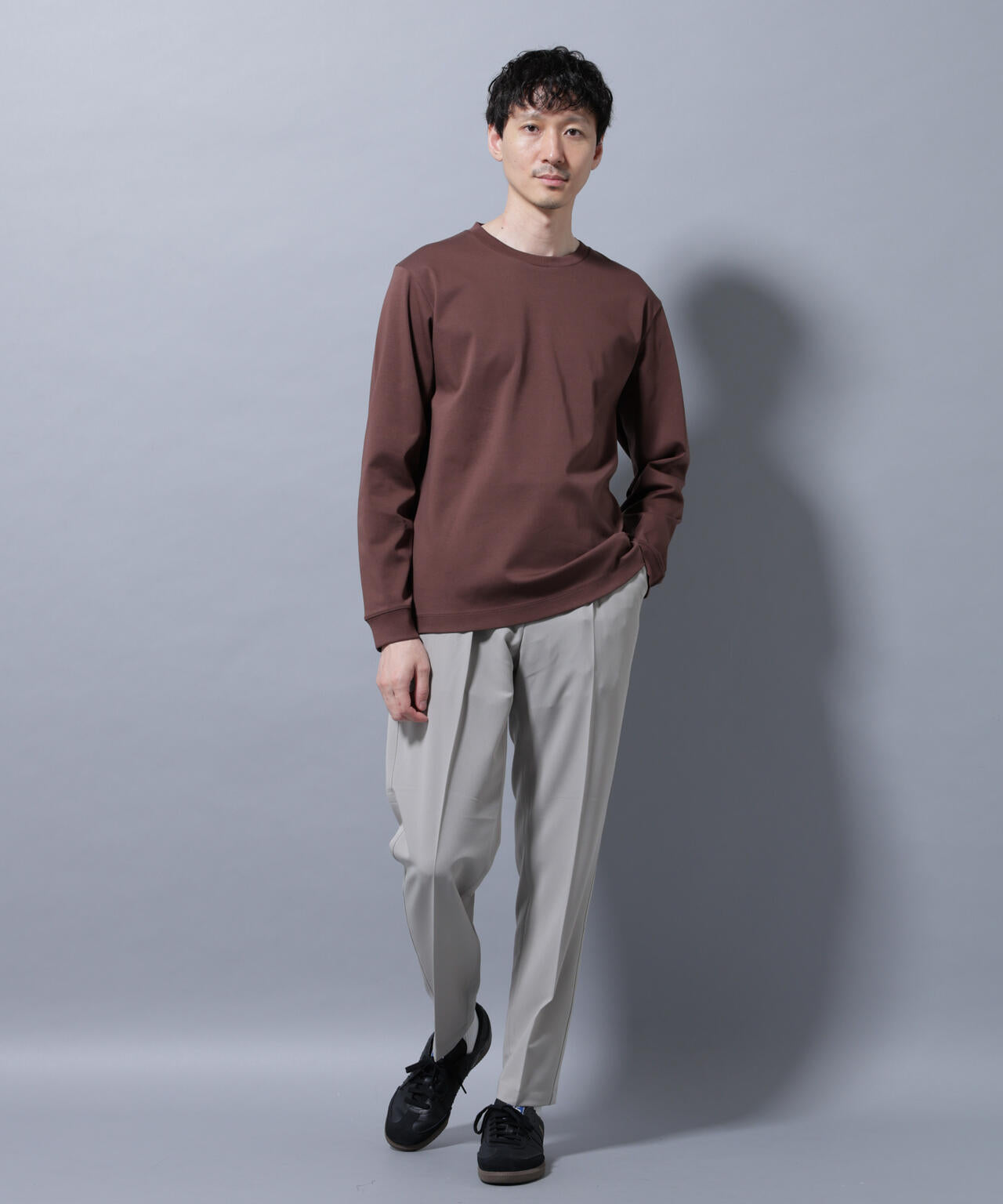 アンチスメルクルーネックTシャツ 長袖 6725223208
