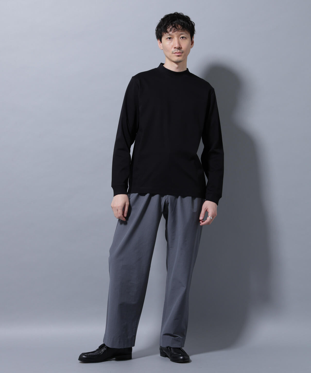 アンチスメルモックネックTシャツ 長袖 6725223210