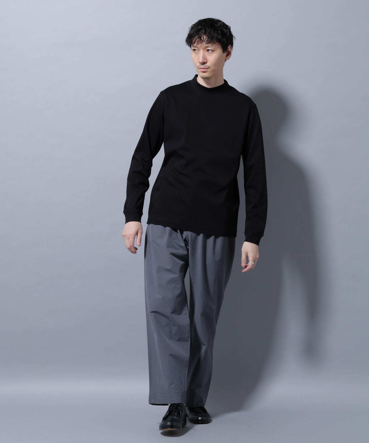 アンチスメルモックネックTシャツ 長袖 6725223210