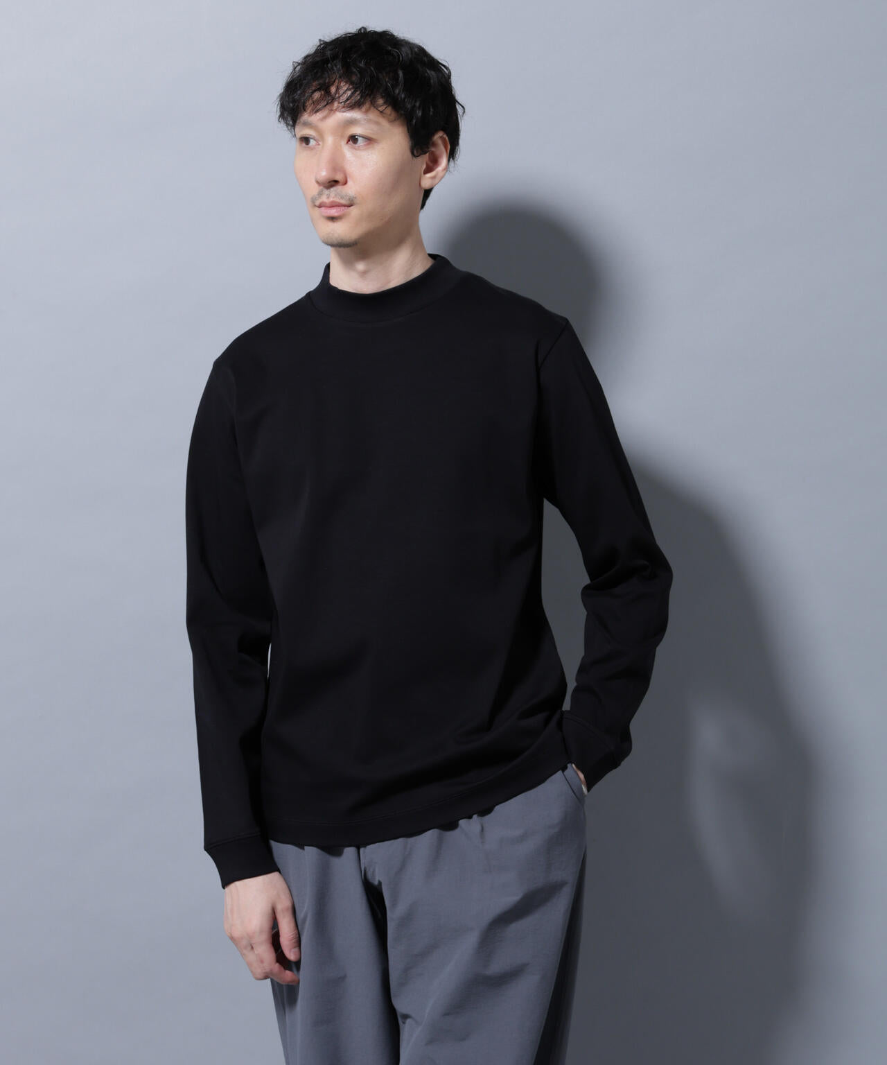 アンチスメルモックネックTシャツ 長袖 6725223210