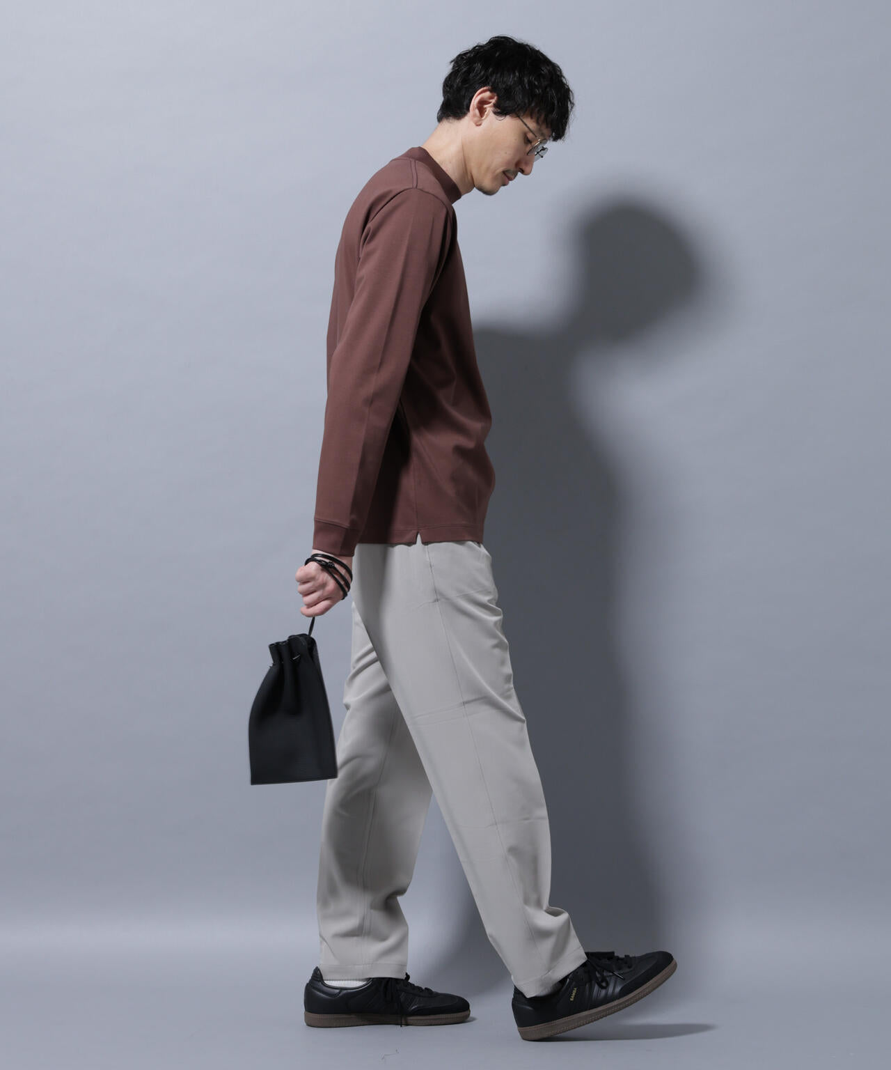 アンチスメルモックネックTシャツ 長袖 6725223210