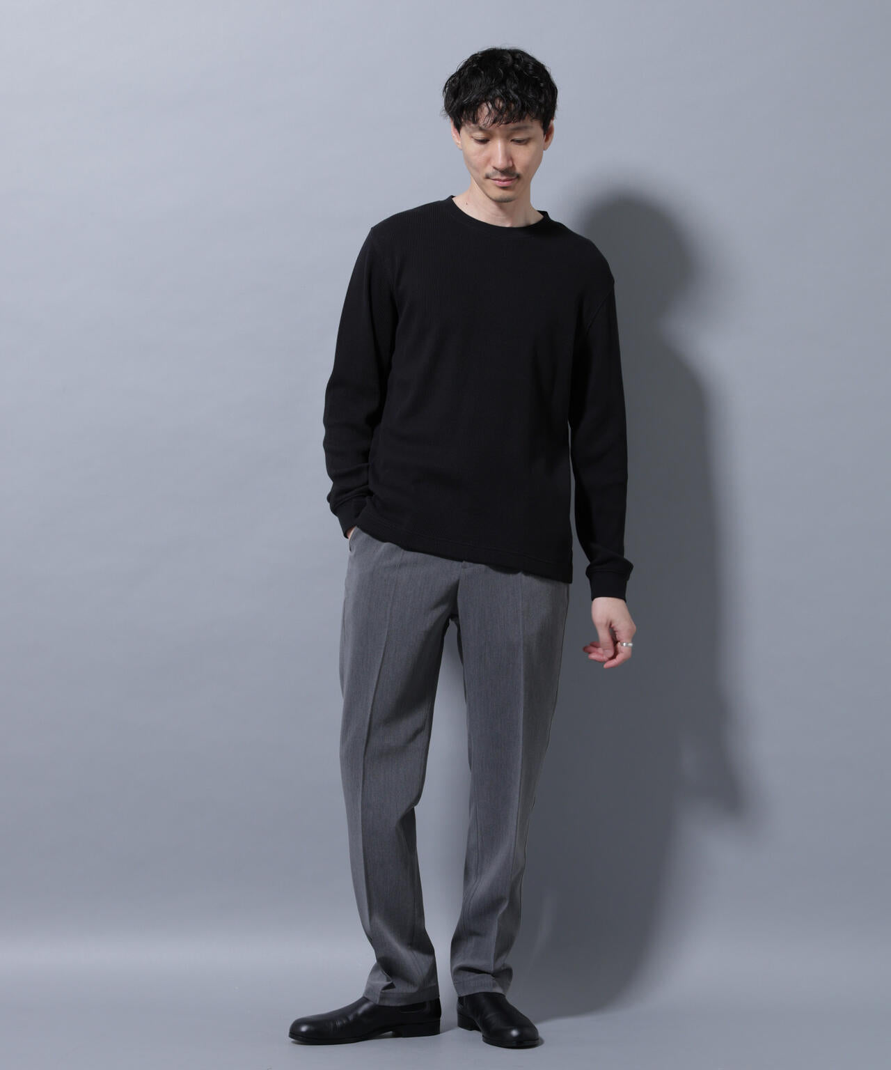 アンチスメルワッフルTシャツ 長袖 6725223212