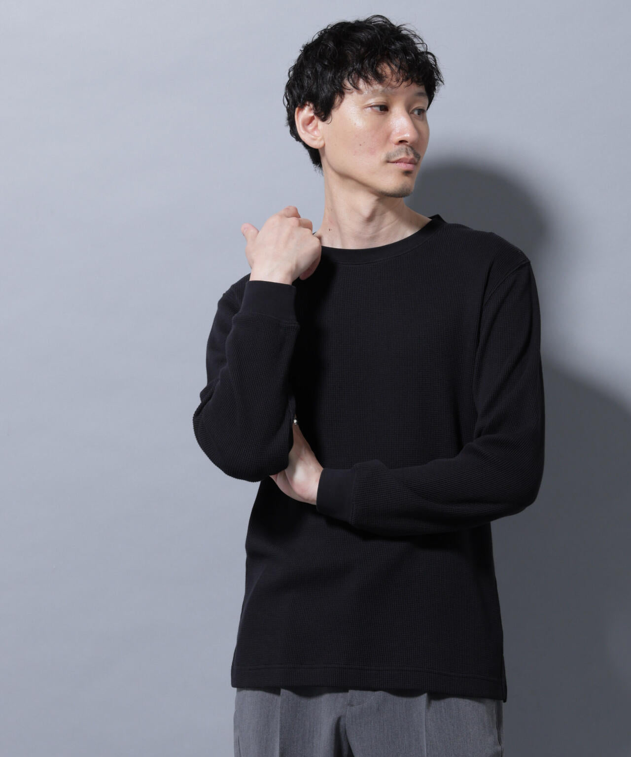 アンチスメルワッフルTシャツ 長袖 6725223212