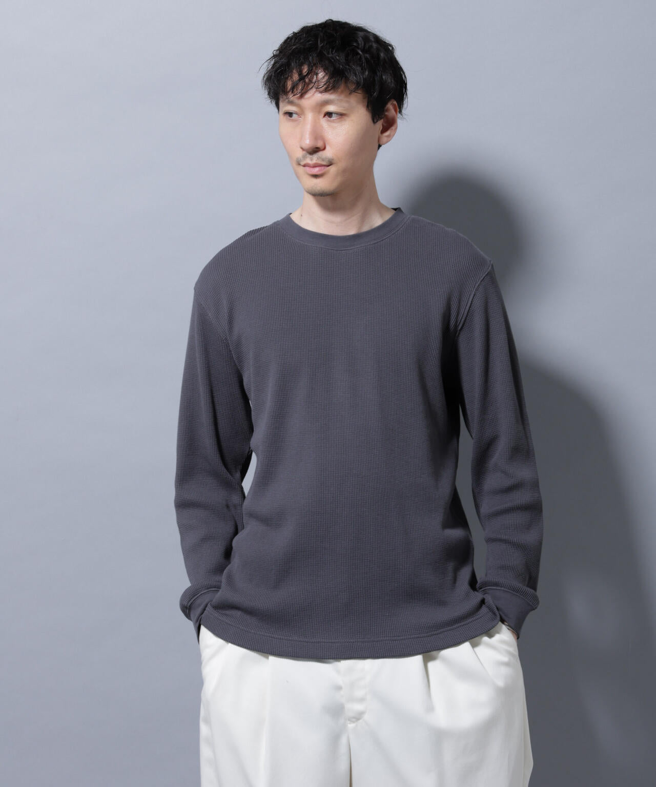 アンチスメルワッフルTシャツ 長袖 6725223212