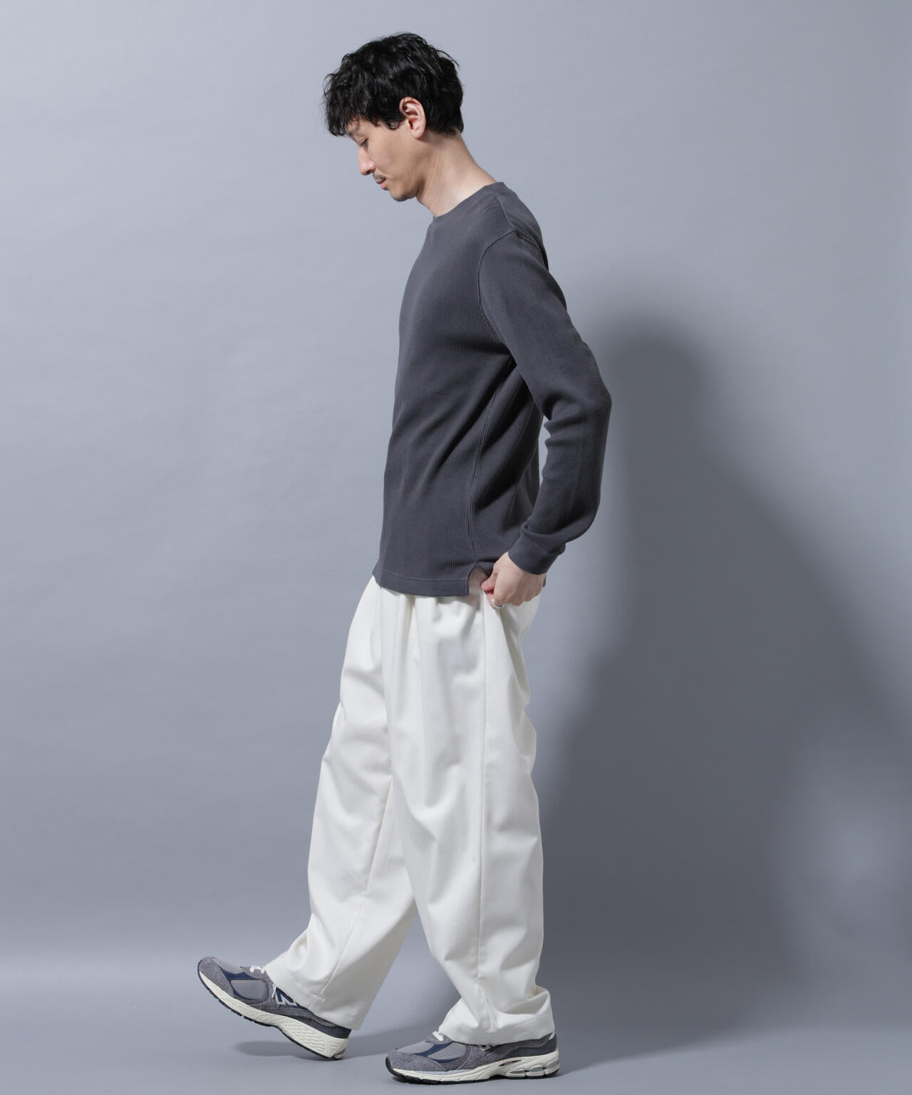 アンチスメルワッフルTシャツ 長袖 6725223212