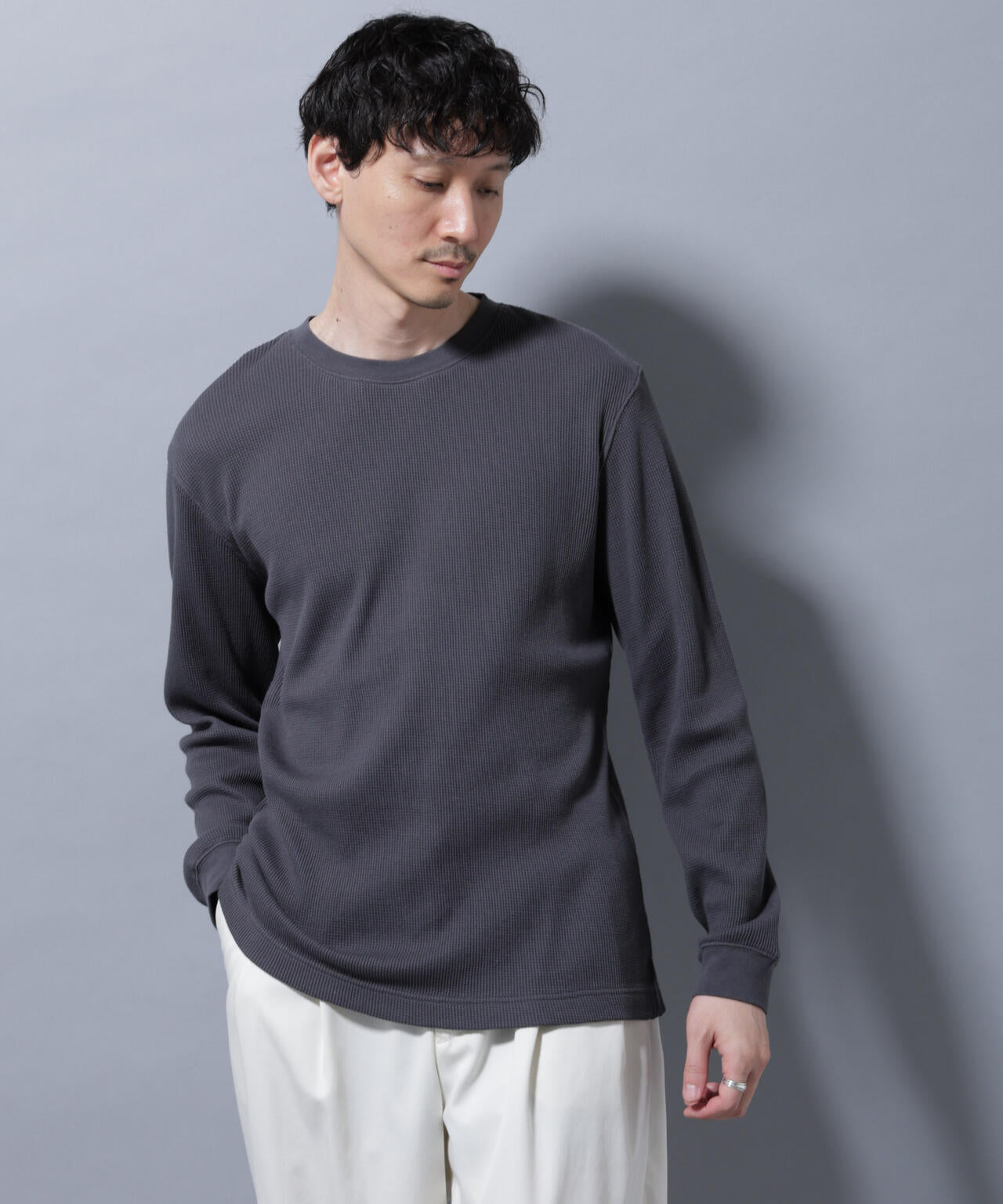 アンチスメルワッフルTシャツ 長袖 6725223212