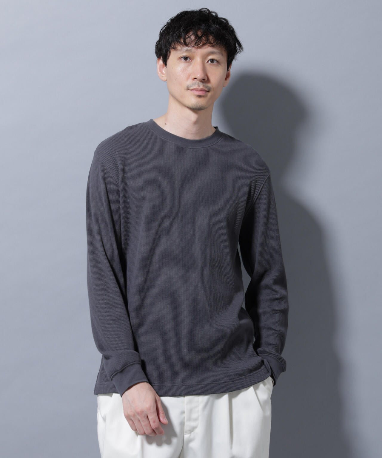 アンチスメルワッフルTシャツ 長袖