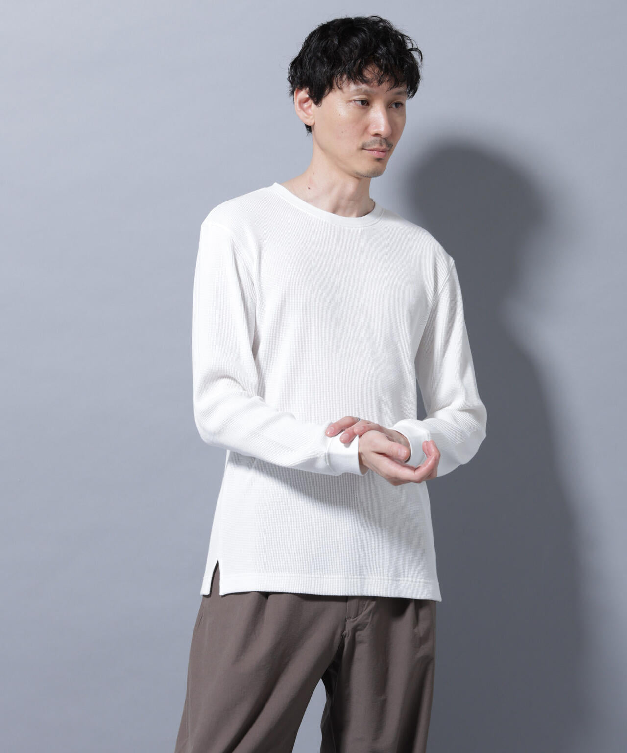 アンチスメルワッフルTシャツ 長袖 6725223212