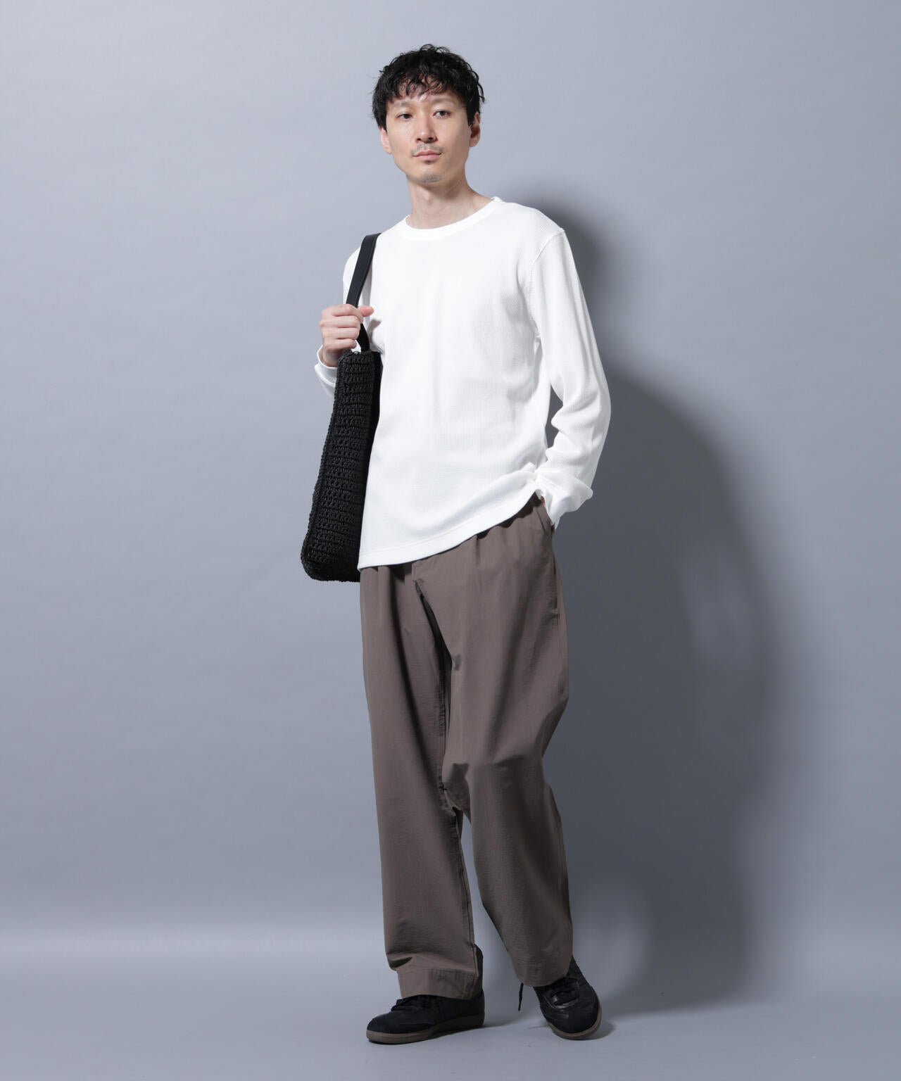 アンチスメルワッフルTシャツ 長袖 6725223212