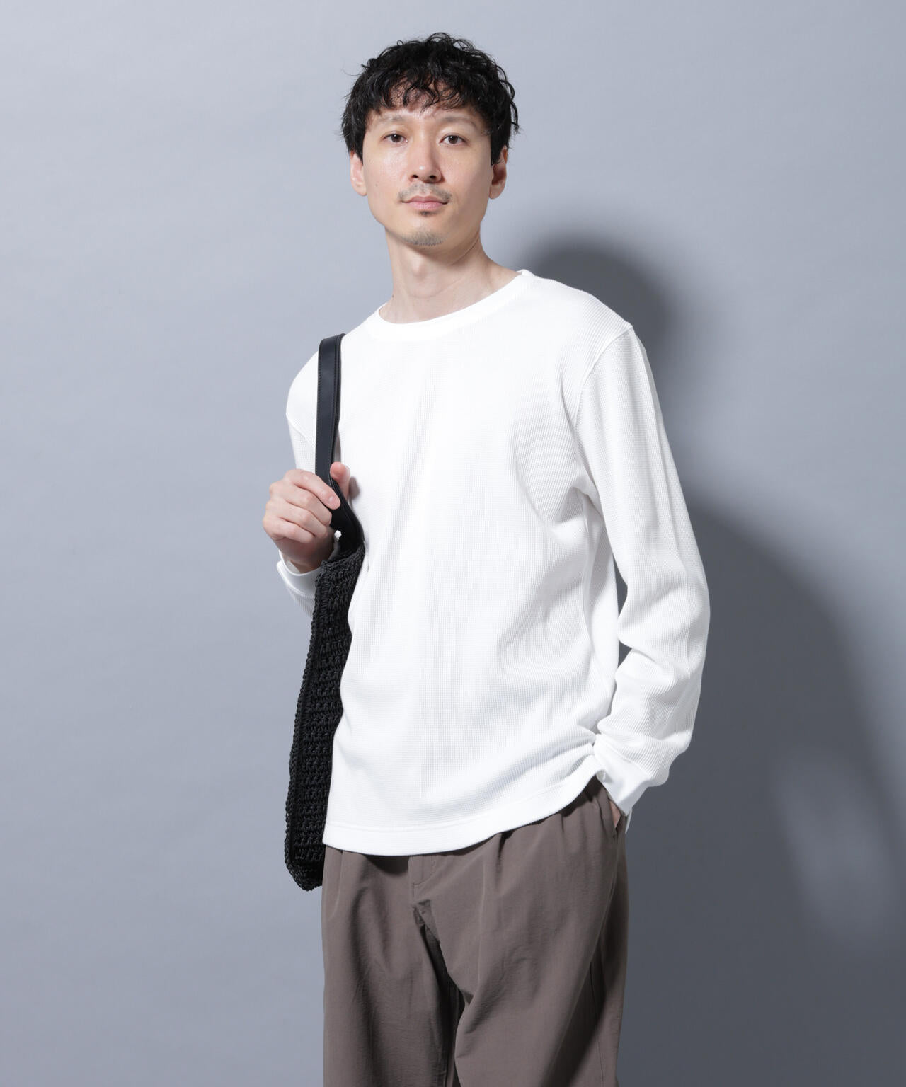 アンチスメルワッフルTシャツ 長袖 6725223212