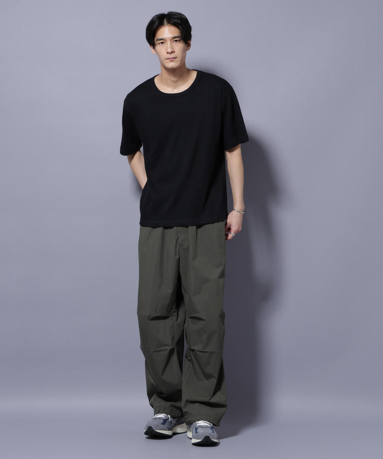 NORMANBROS/NORMANBROS別注 テレコUネックTシャツ 半袖 6725224001