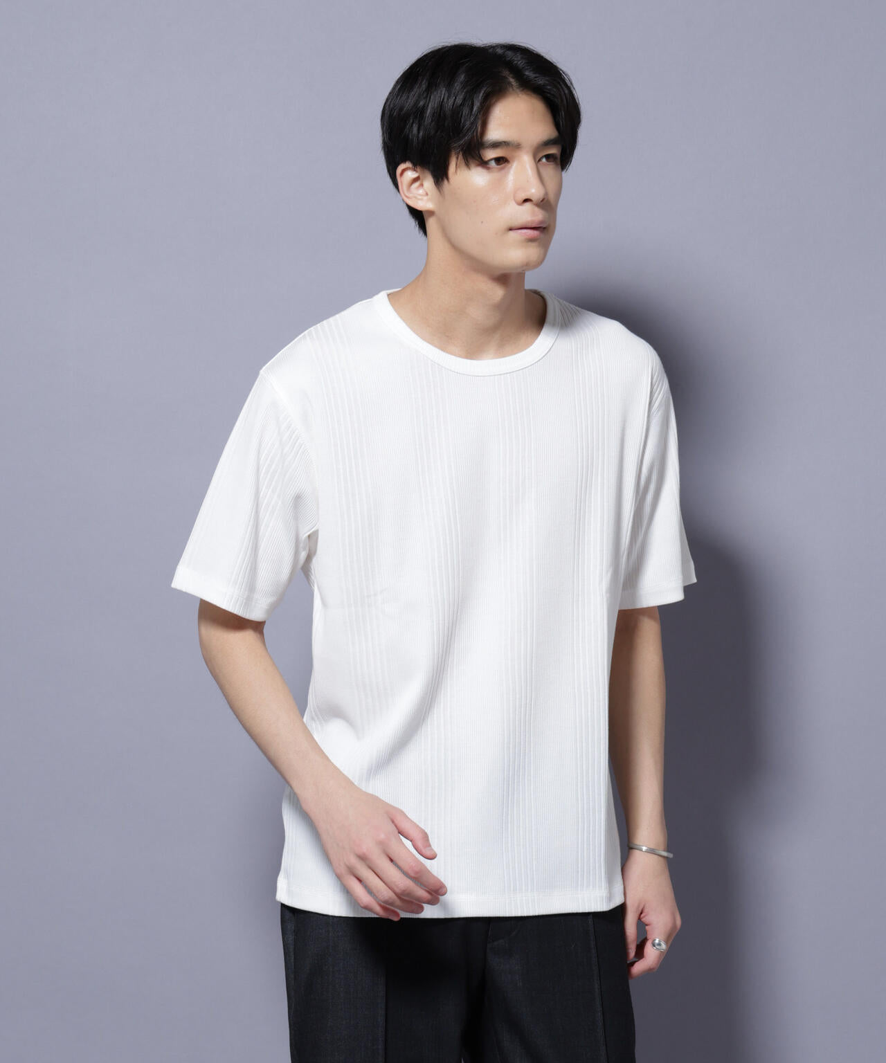 NORMANBROS/NORMANBROS別注 テレコUネックTシャツ 半袖 6725224001