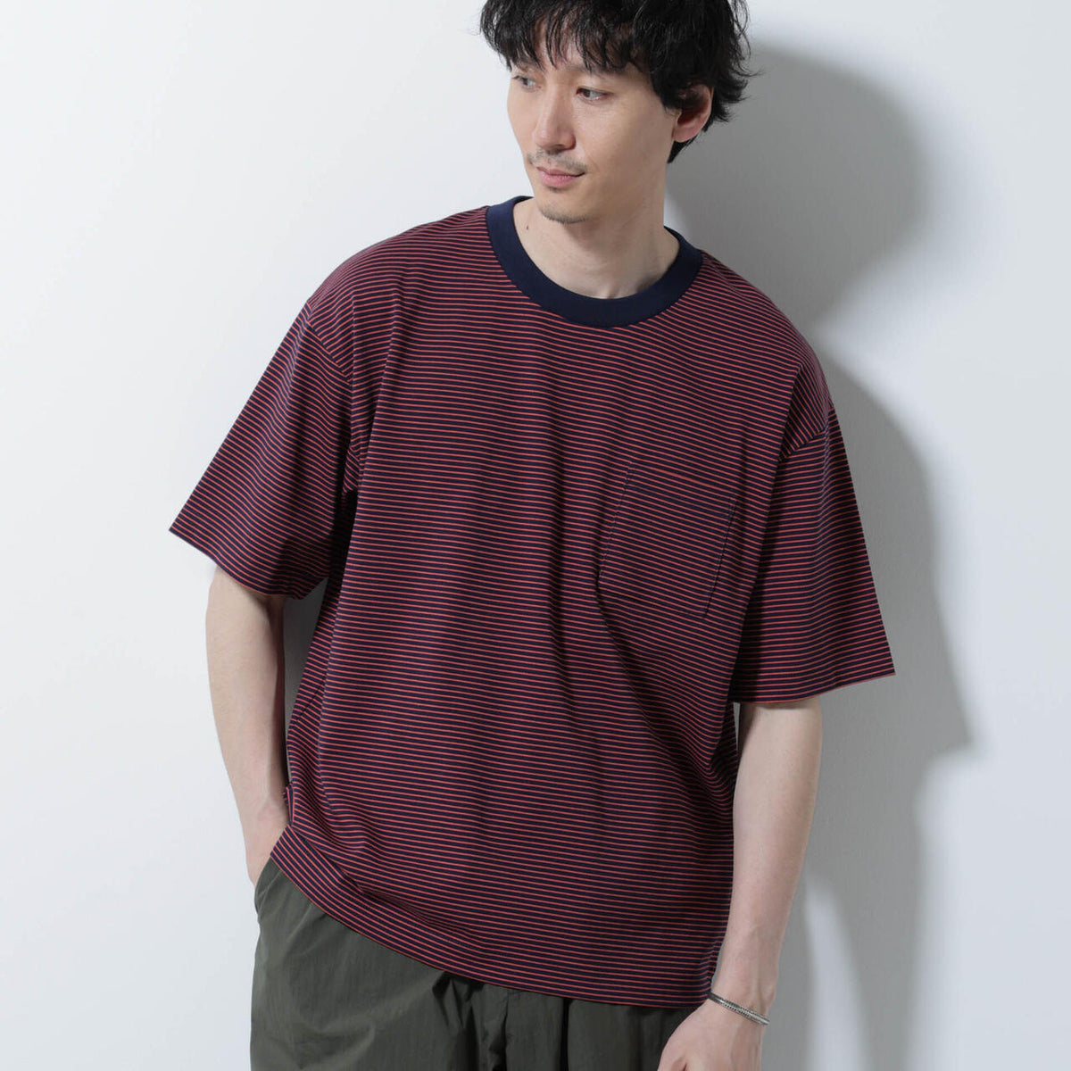 20シルケットボーダーTシャツ 半袖