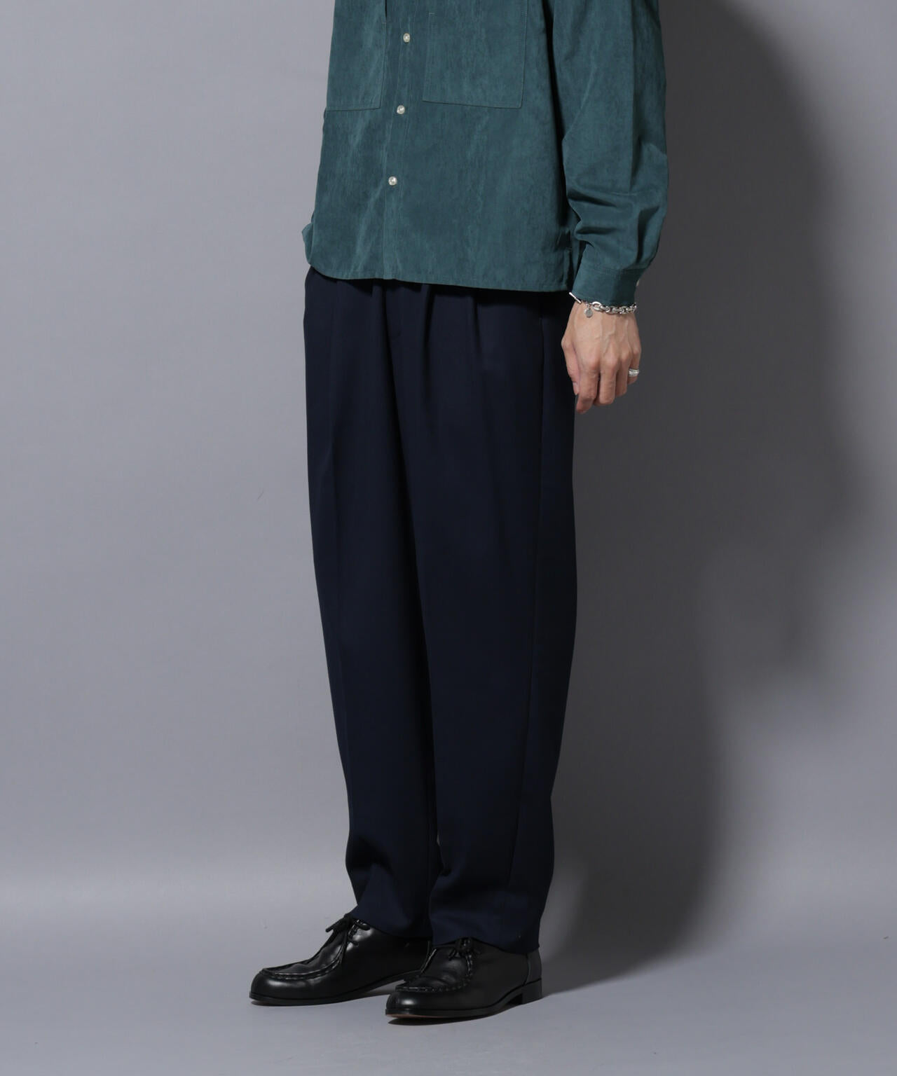 微起毛ワイド2タックテーパードパンツ 6725227212