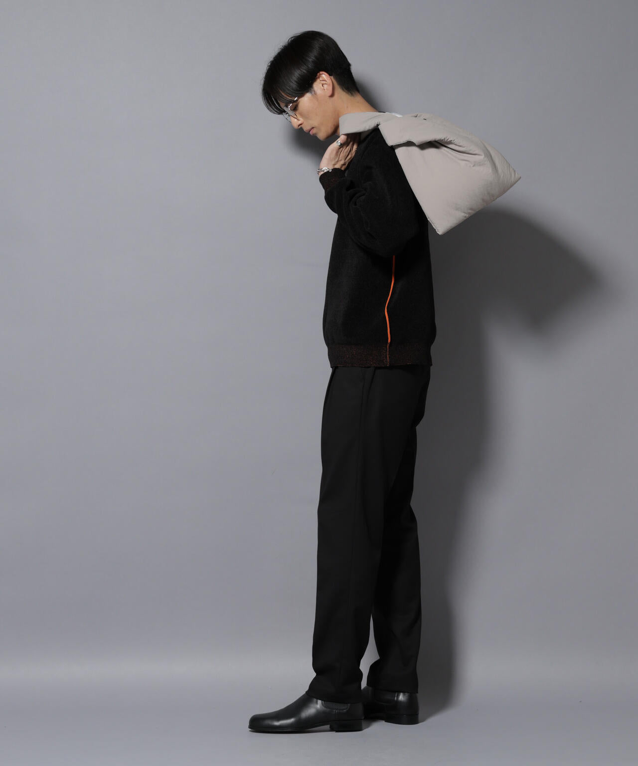 微起毛1タックテーパードパンツ 微起毛1タックテーパードパンツ