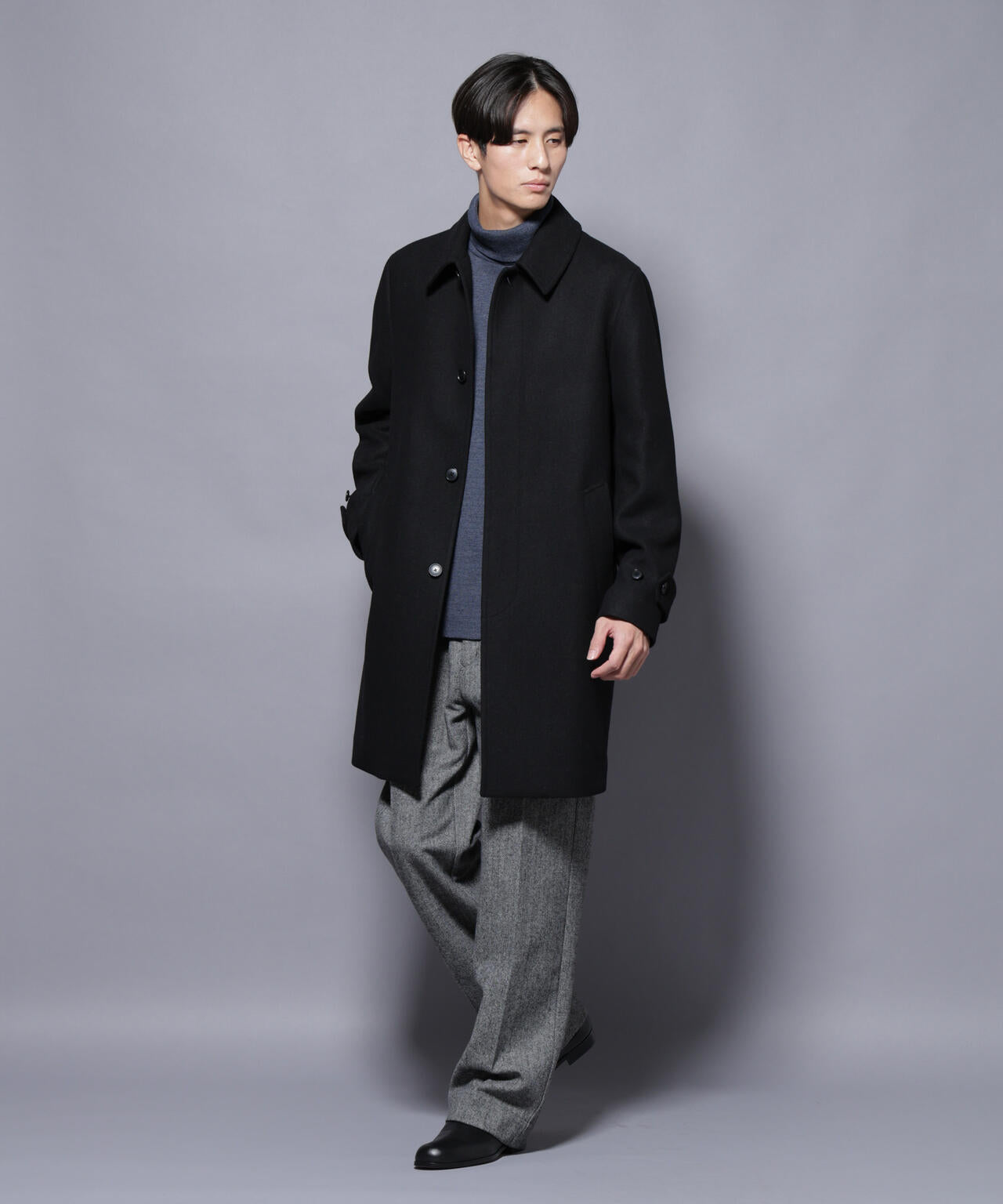 ヘリンボーンストレートスラックス