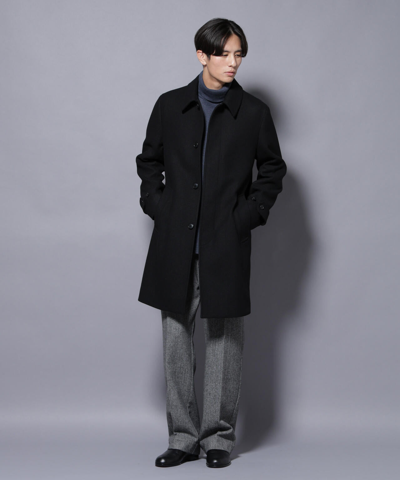 ヘリンボーンストレートスラックス