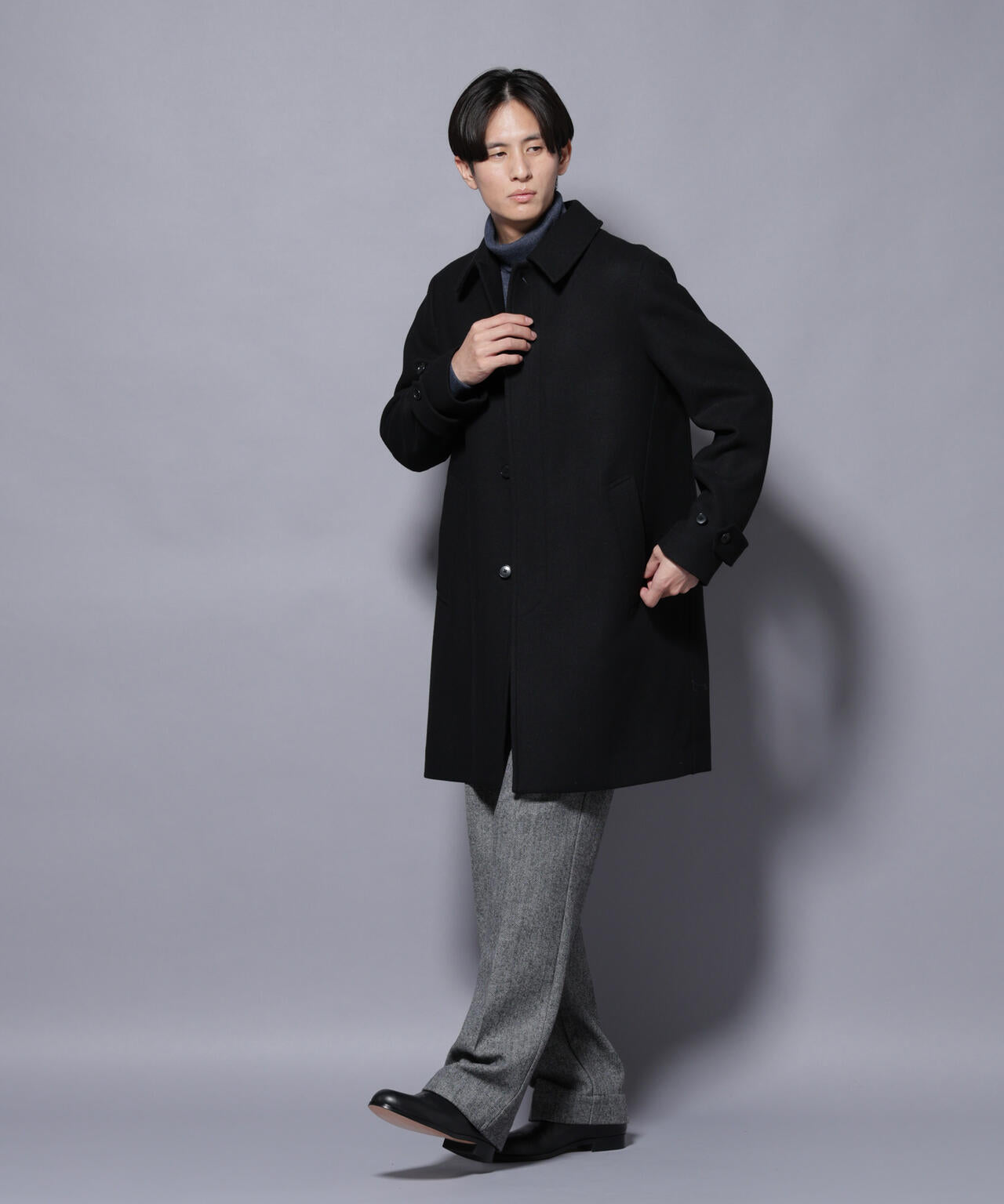 ヘリンボーンストレートスラックス