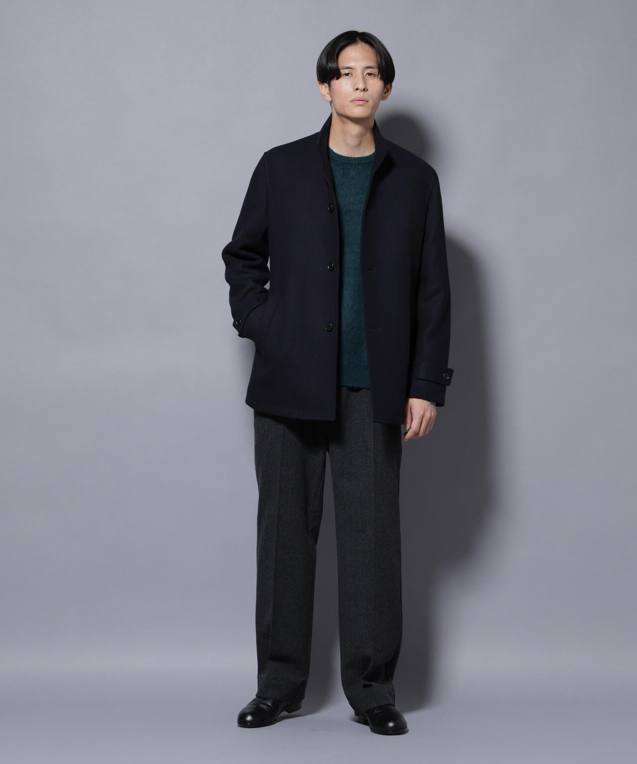 ヘリンボーンストレートスラックス