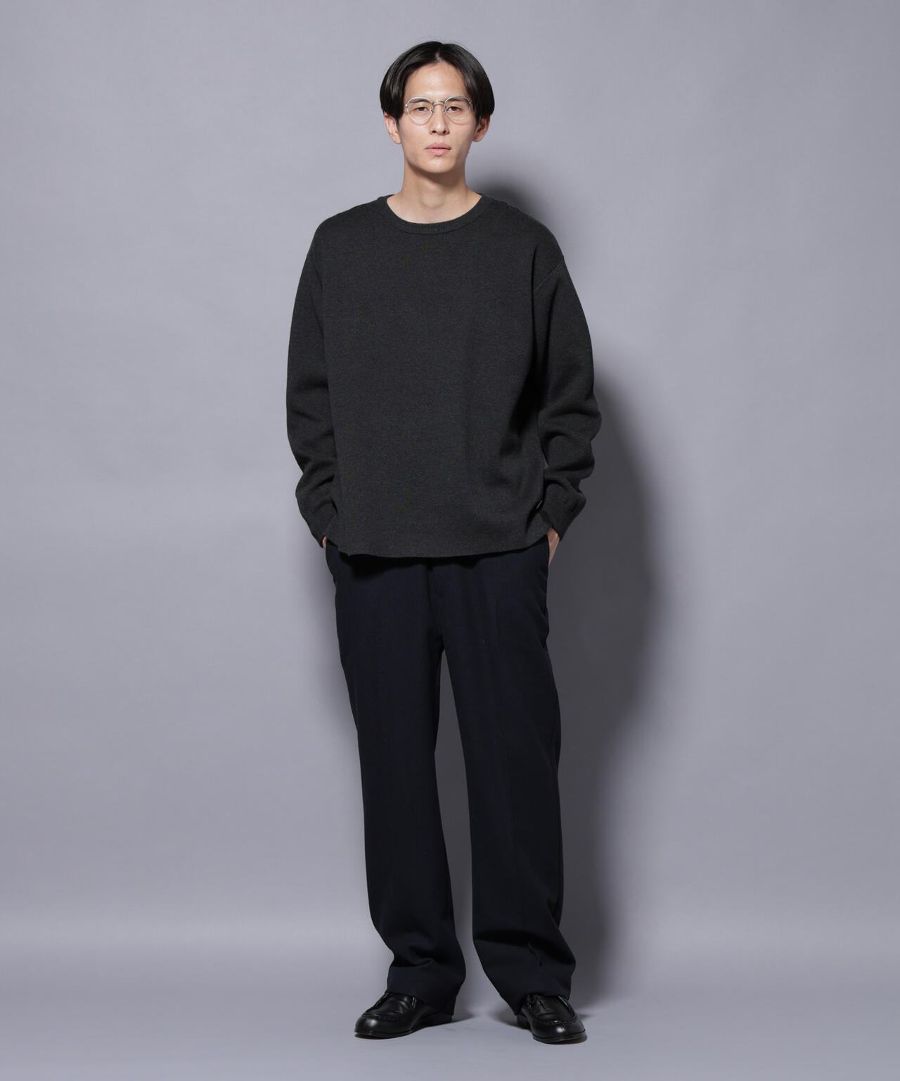 ヘリンボーンストレートスラックス