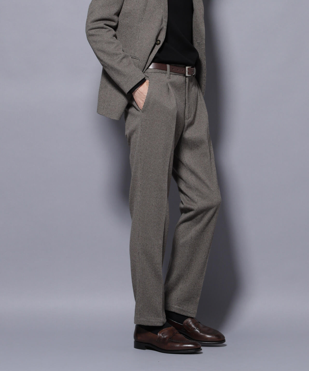 sublations&lidnmスラックスセット　グレー＆ベージュ ウォームスラックス(セットアップ可)