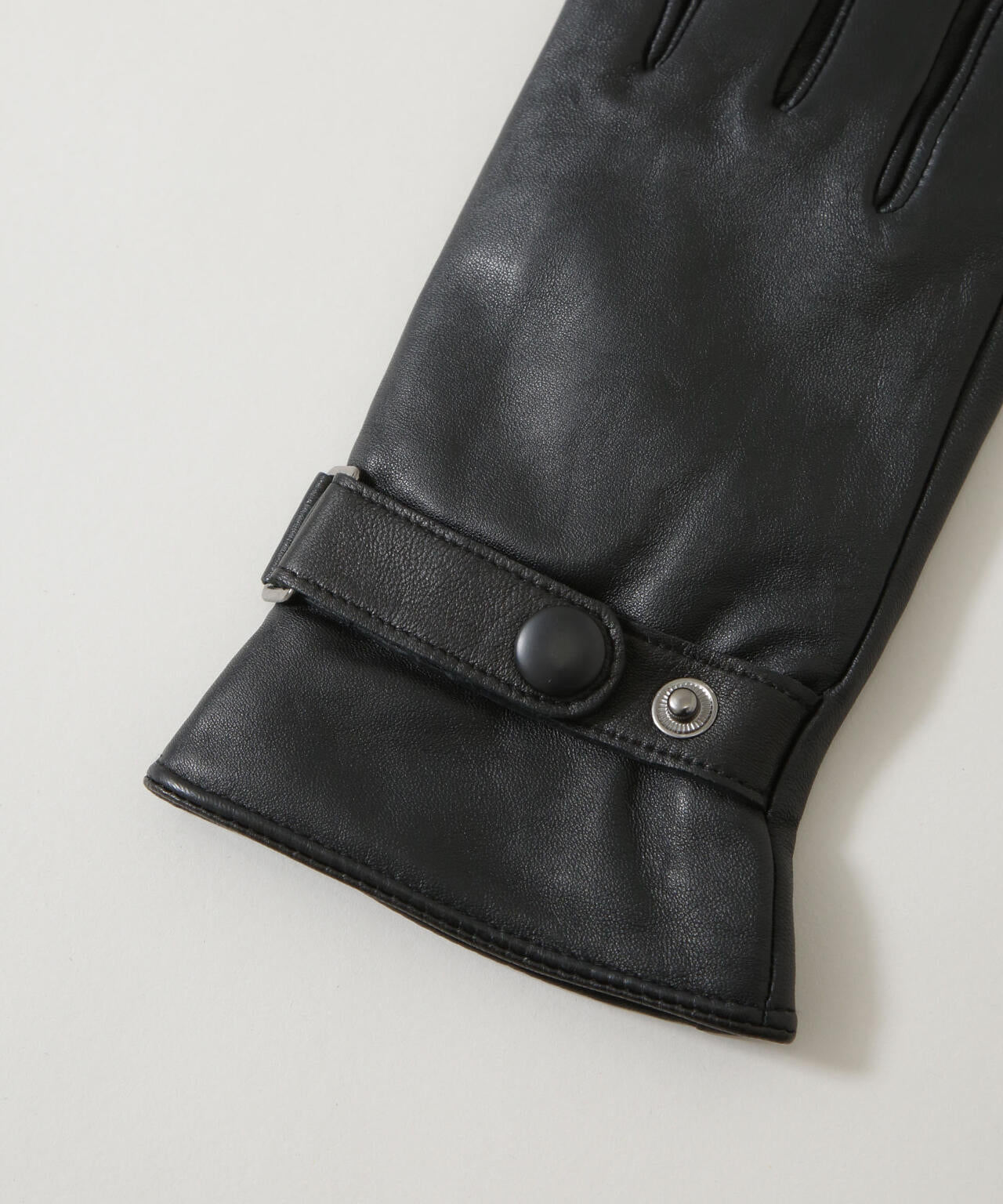 タッチパネル対応 ベルト付きラムレザーグローブ 6725249201