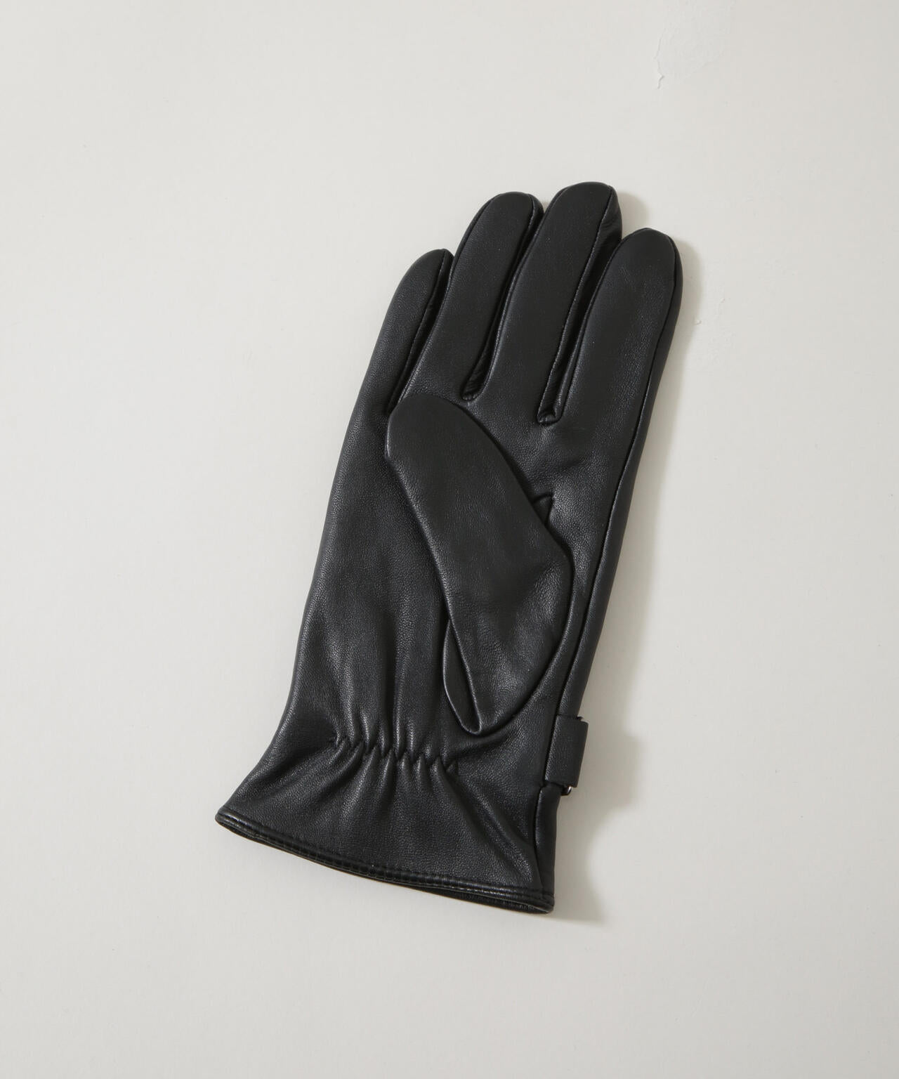 タッチパネル対応 ベルト付きラムレザーグローブ