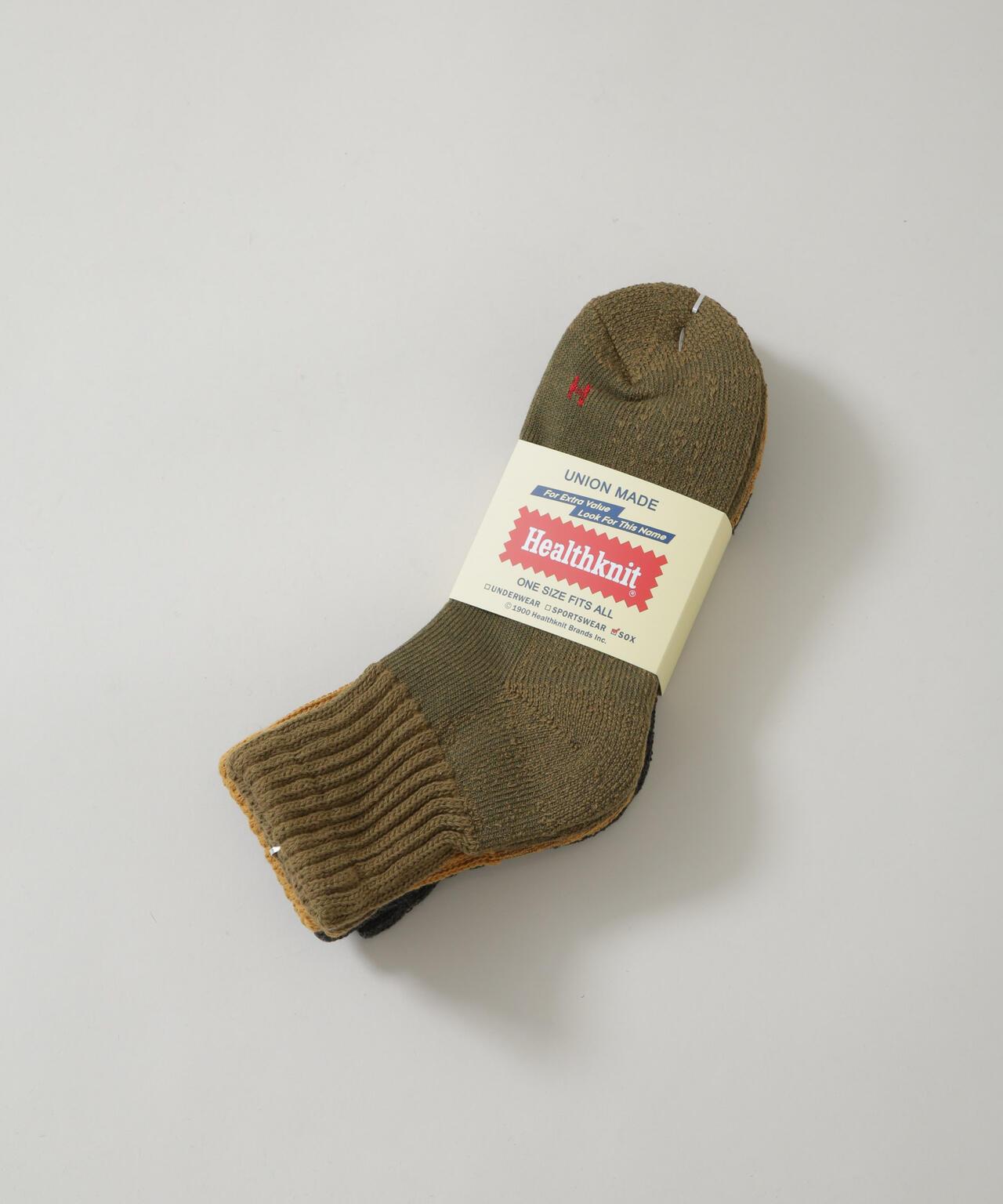 Healthknit/シンカーカラー無地 ソックス 3足セット 6725251022