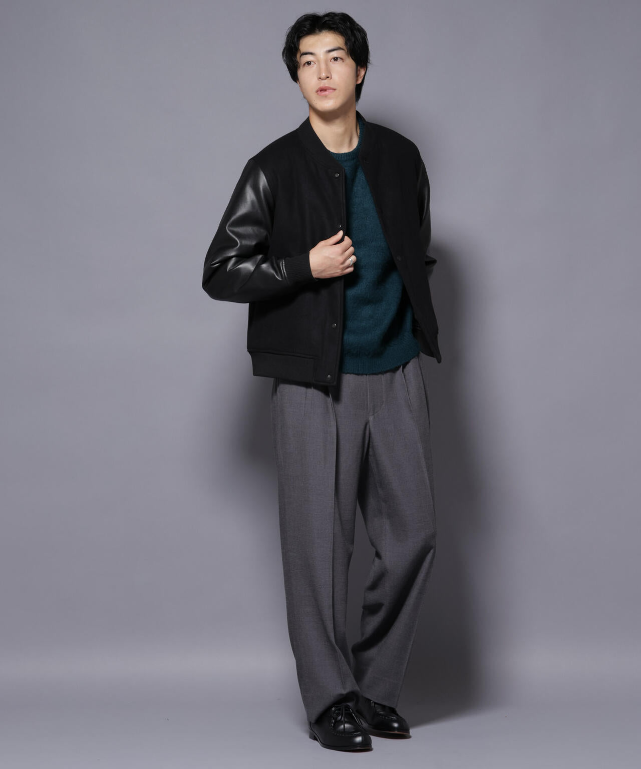 フェイクレザースタジャン 6726112202