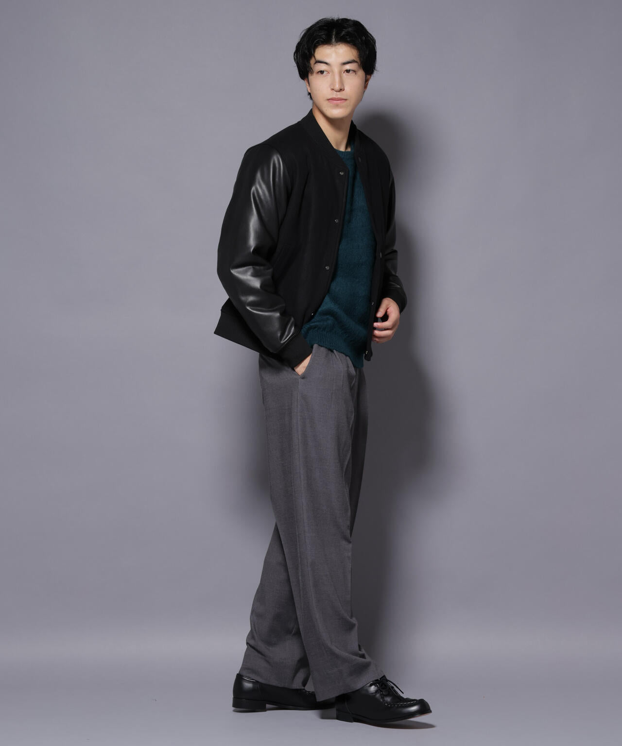 フェイクレザースタジャン 6726112202