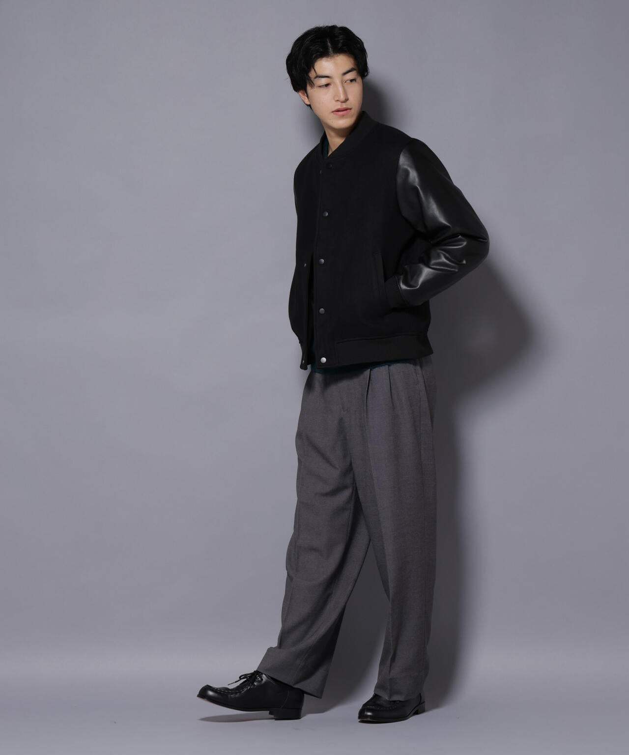 フェイクレザースタジャン 6726112202