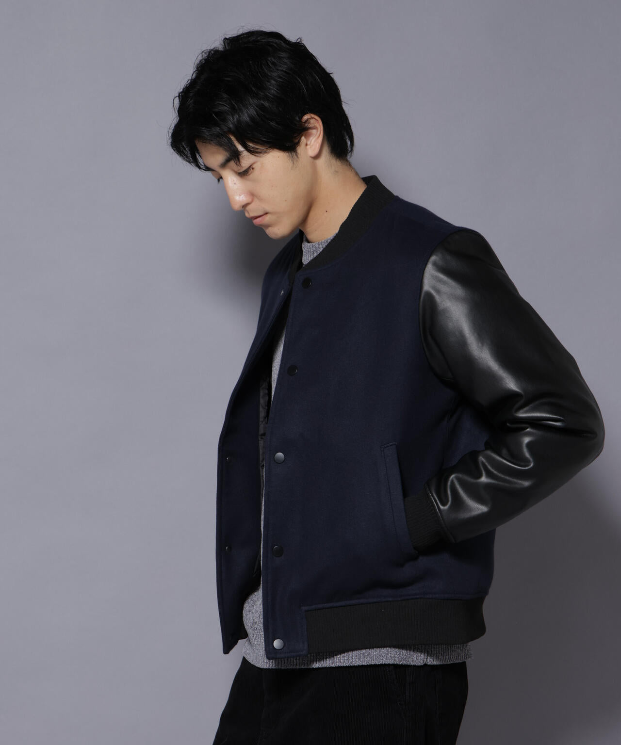 フェイクレザースタジャン 6726112202