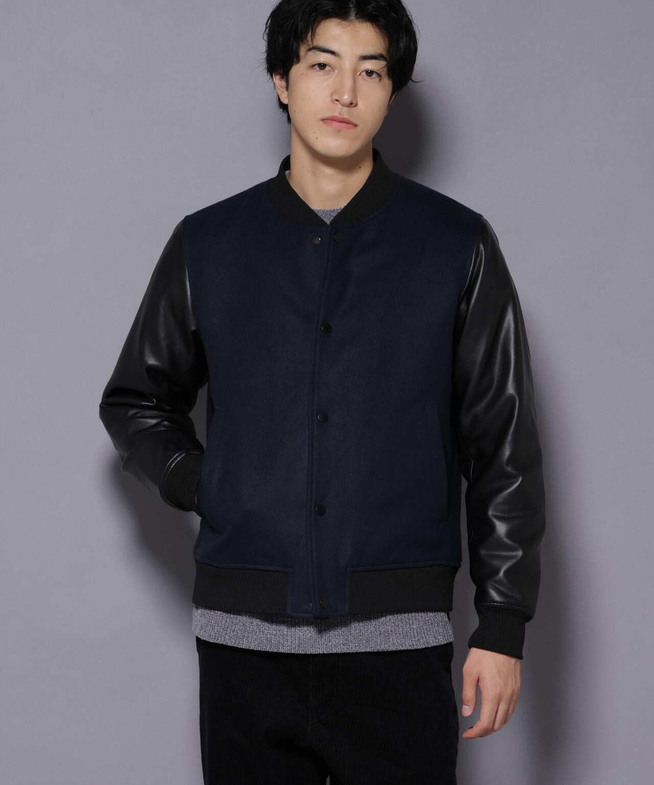 フェイクレザースタジャン 6726112202